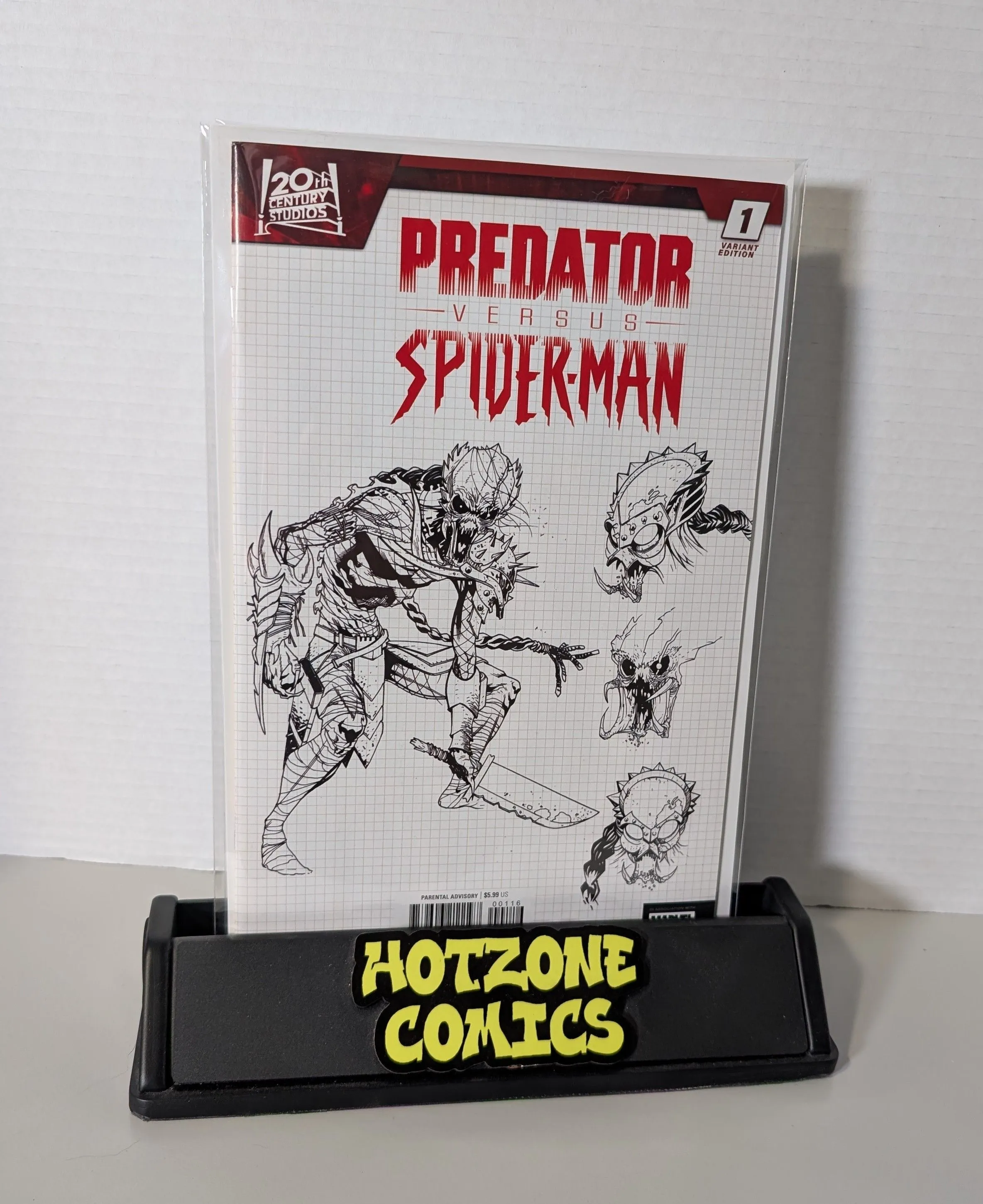 Product image for Predator Versus Spider-Man #1 1:10 design variant