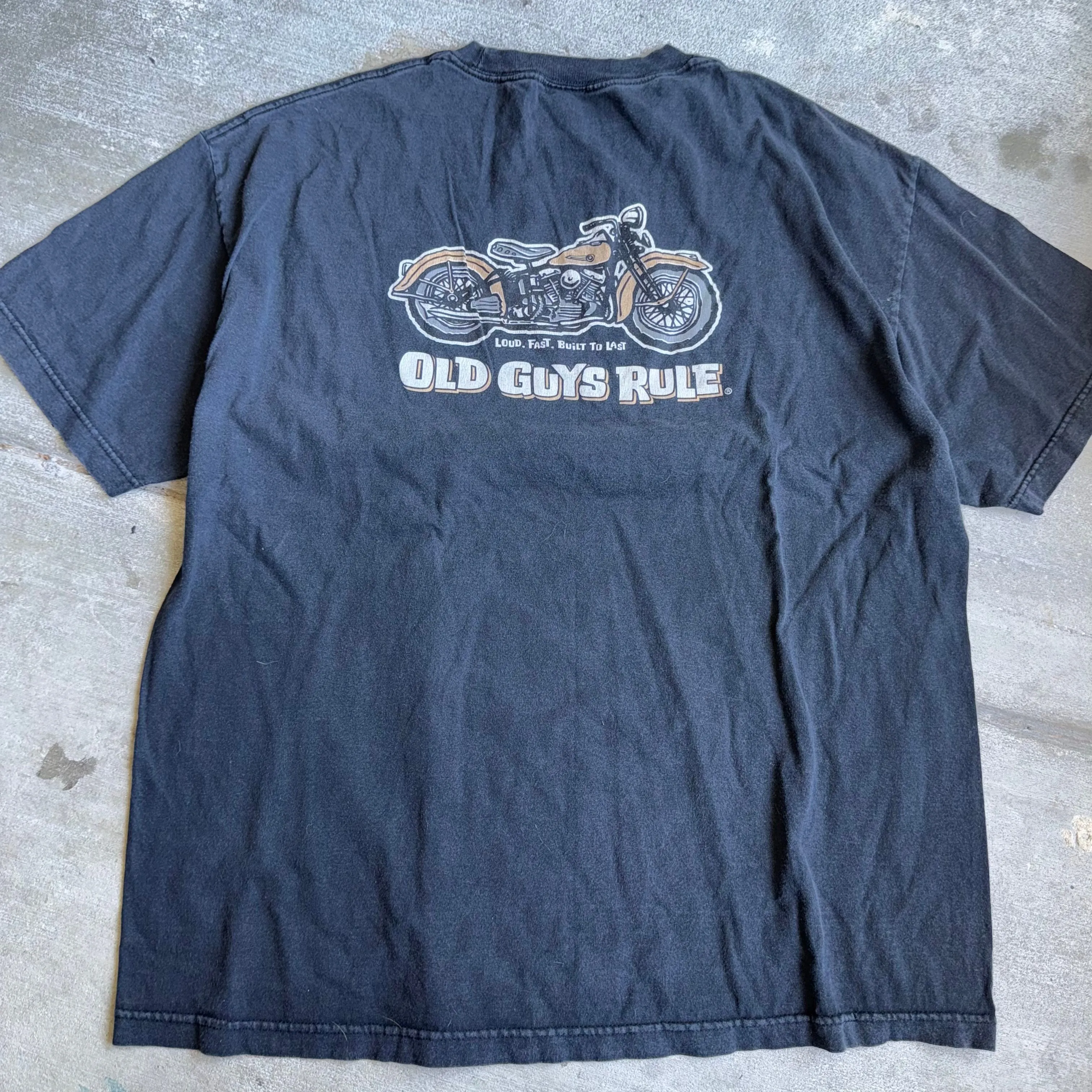 Product image for #285 Motorcycle Old Guys Rule Black Biker T-Shirt