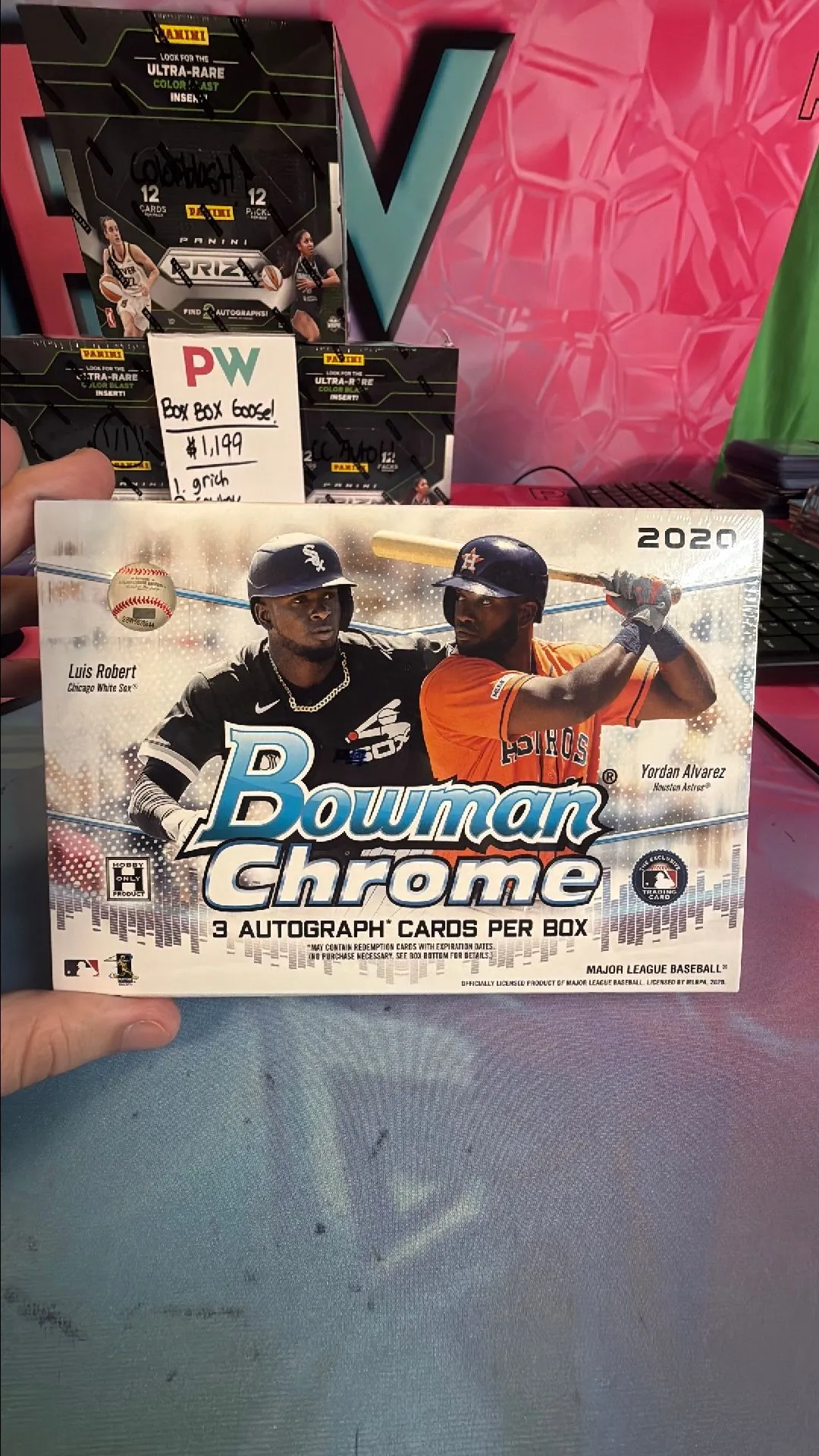Product image for 2020 BOWMAN CHROME MLB HTA BOX (3 AUTOS)