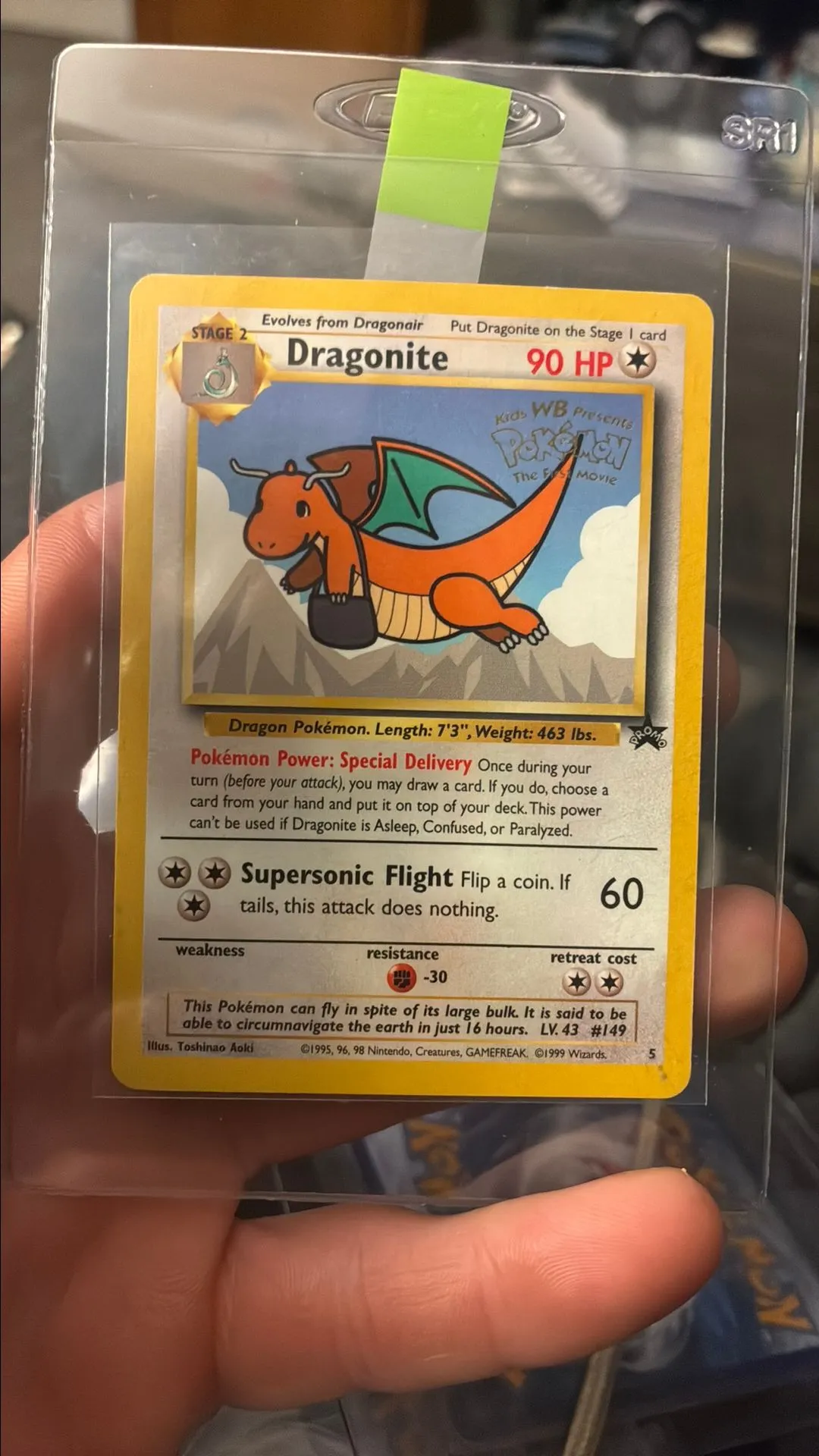 dragonite pokemon card movie 1999 Topps Pokemon Movie Animation Edition - Evolution - Die-Cut #12 main image 0