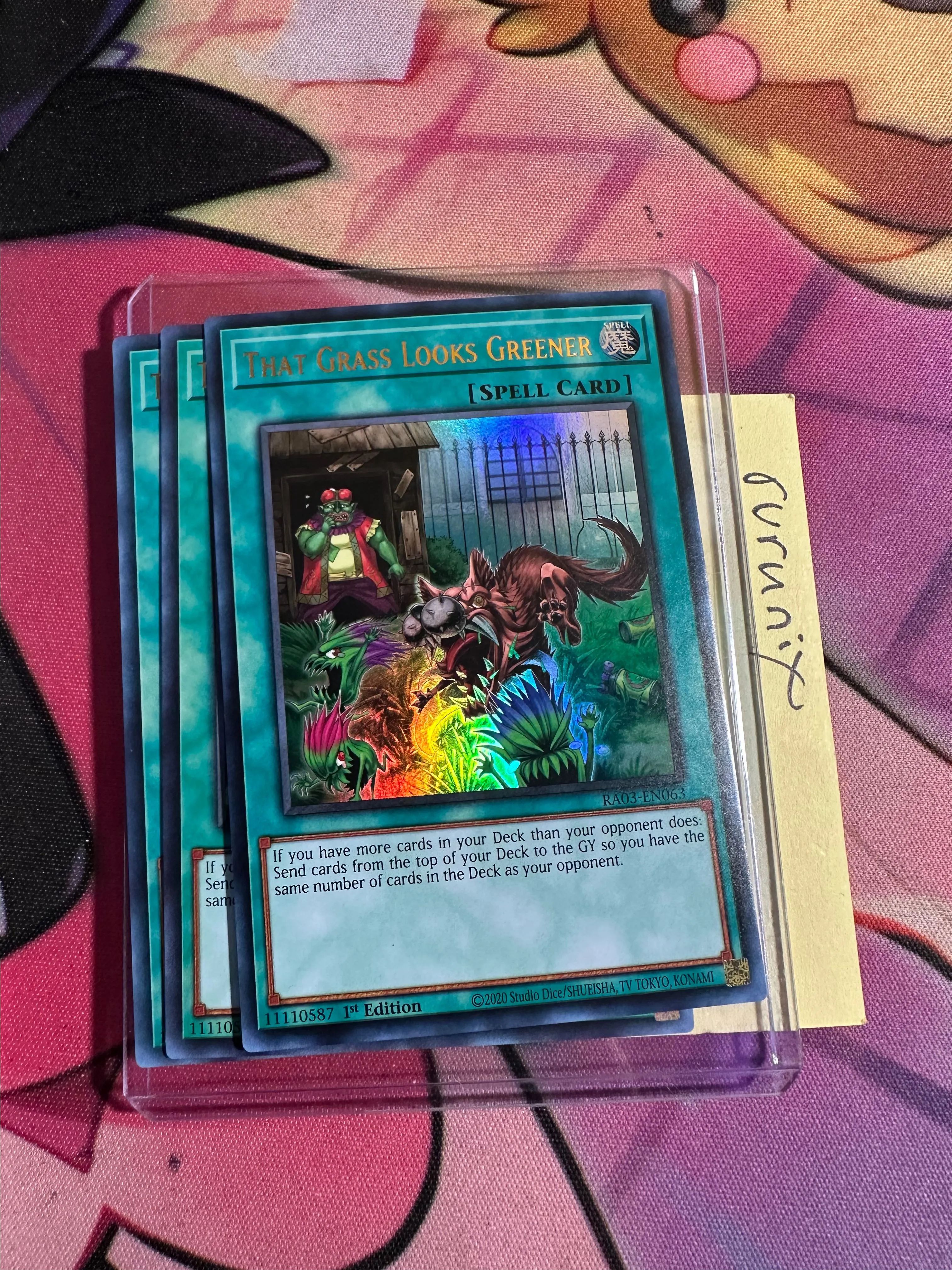 grass yugioh card That Grass Looks Greener [RATE-EN066] Secret Rare – TokenMTG main image 0