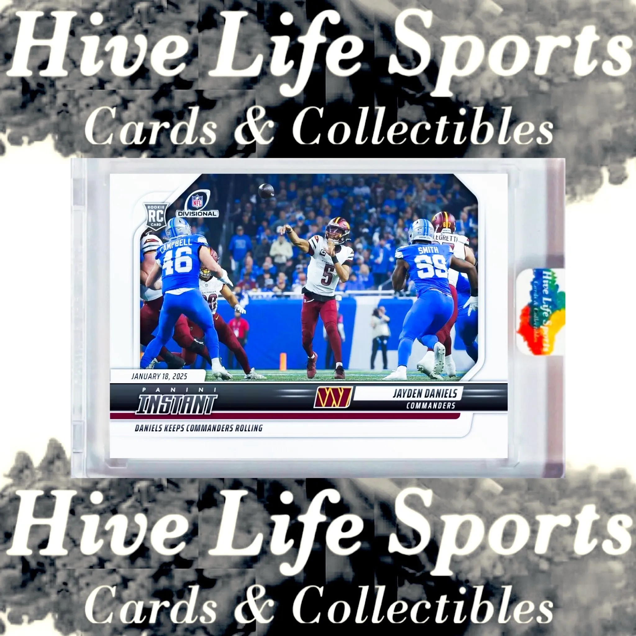 Product image for Jayden Daniels 2024 Panini Instant NFL RC /2389 #269 Commanders w/ HLS One Touch