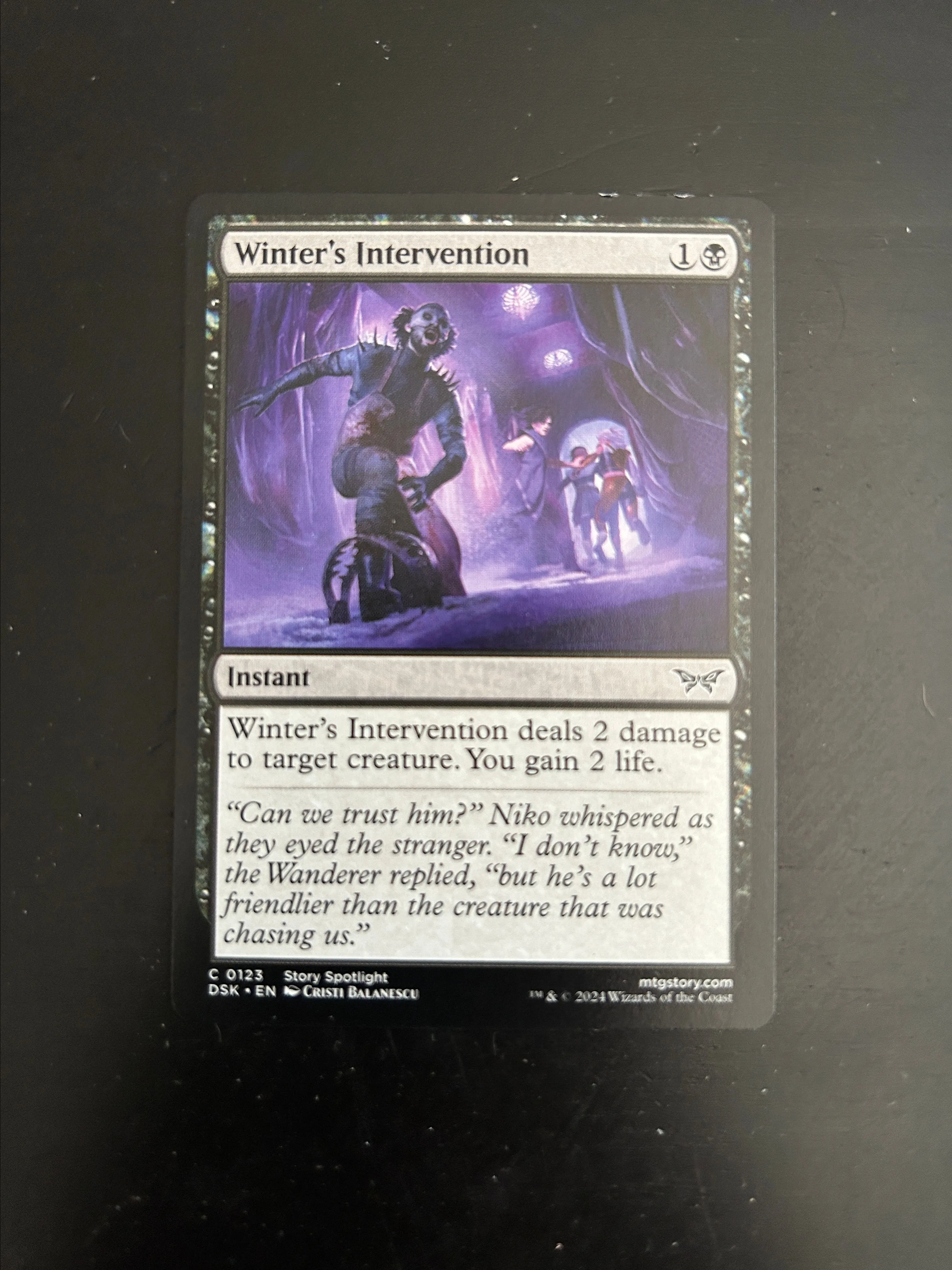 Product image for TCG - Winter's Intervention #123 Magic Duskmourn House of Horror