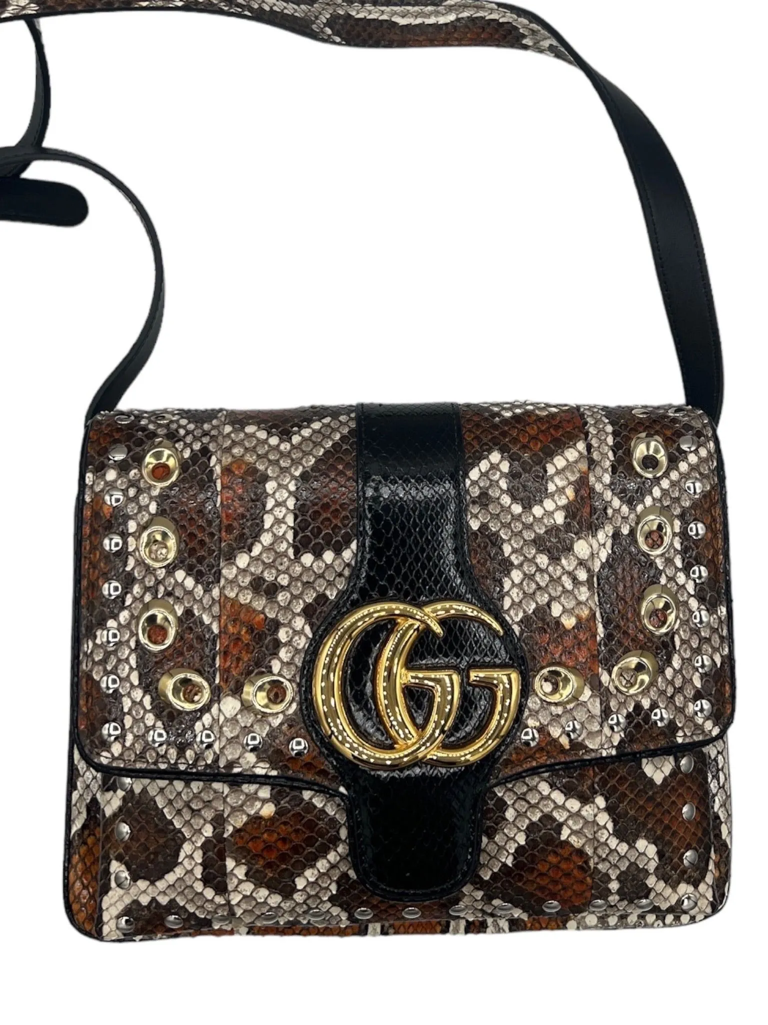 Product image for PRE-OWNED GG Arli Python Medium Shoulder Bag