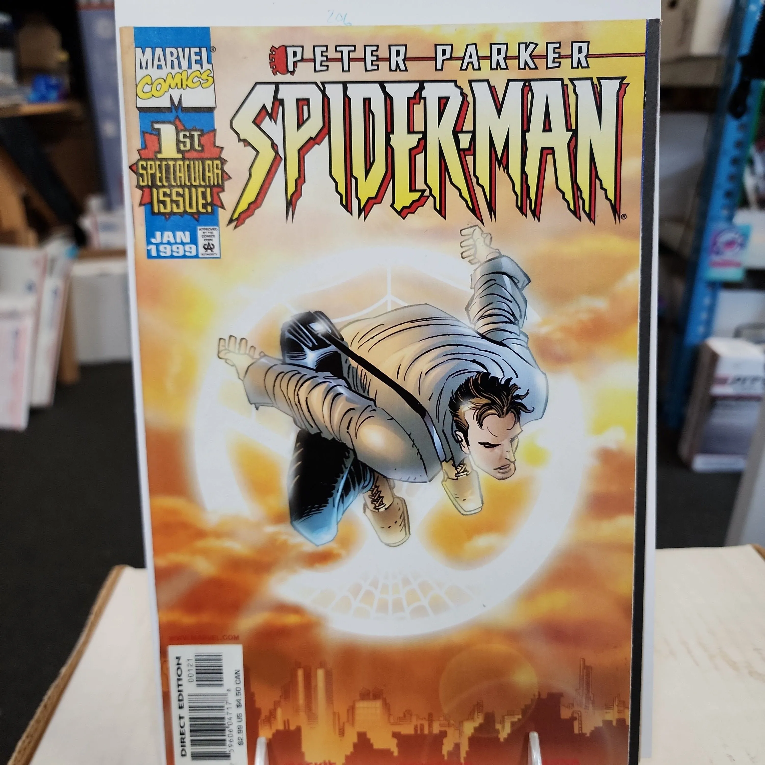 Product image for Peter Parker Spider-Man #1 Sunburst variant (1999)...VF