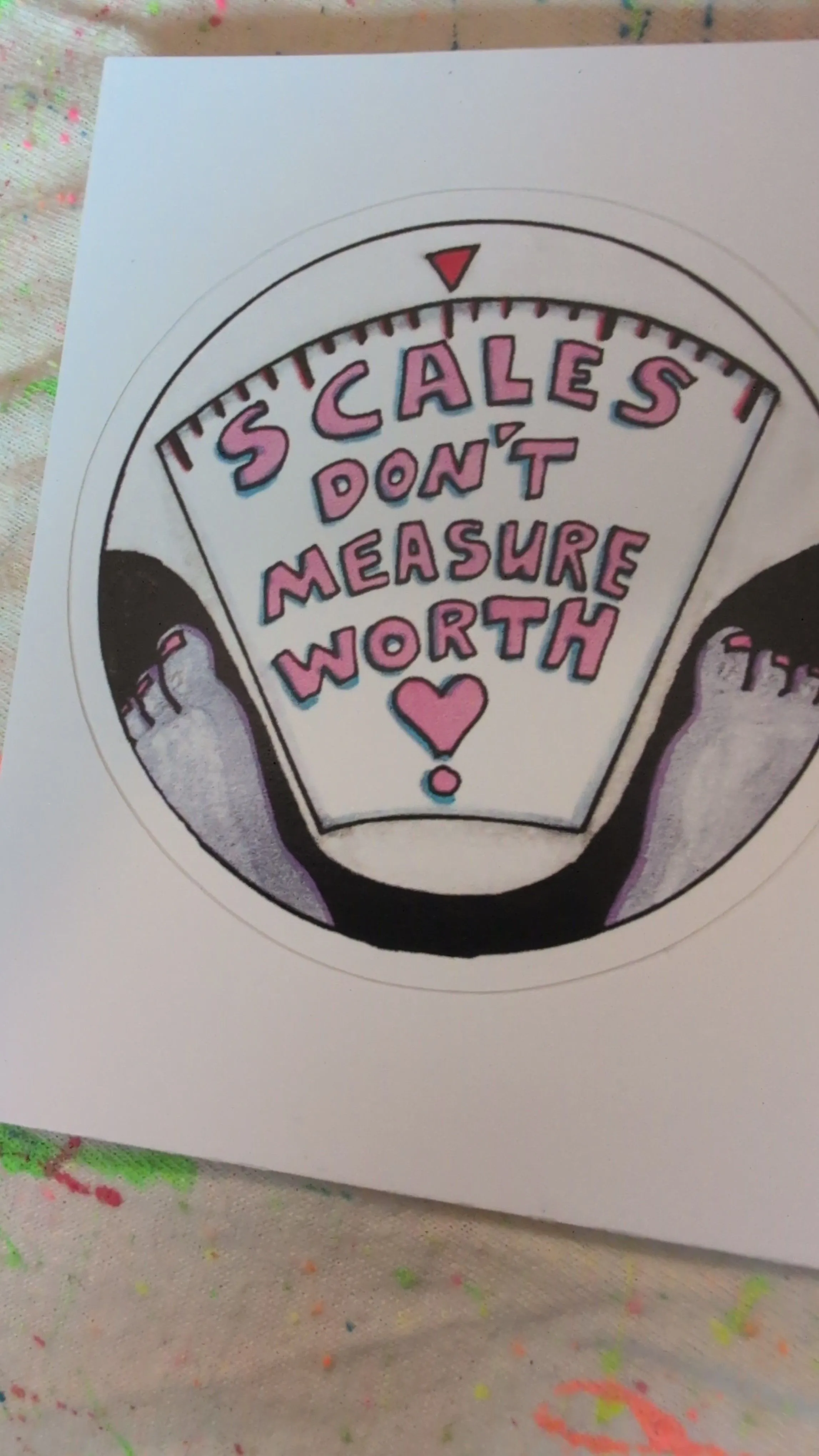 Product image for 000f "Scales don't measure worth" vinyl decal waterproof fade-proof sticker