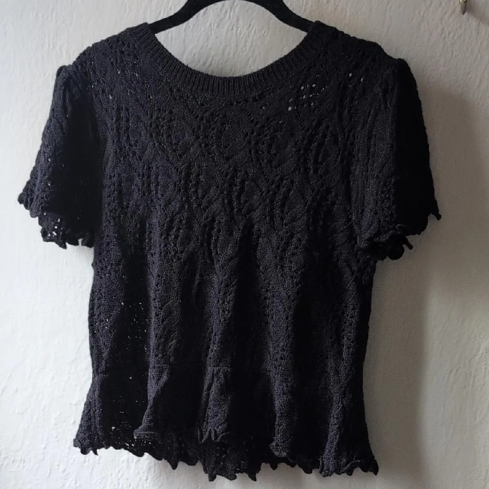 Product image for lacey short sleeve top