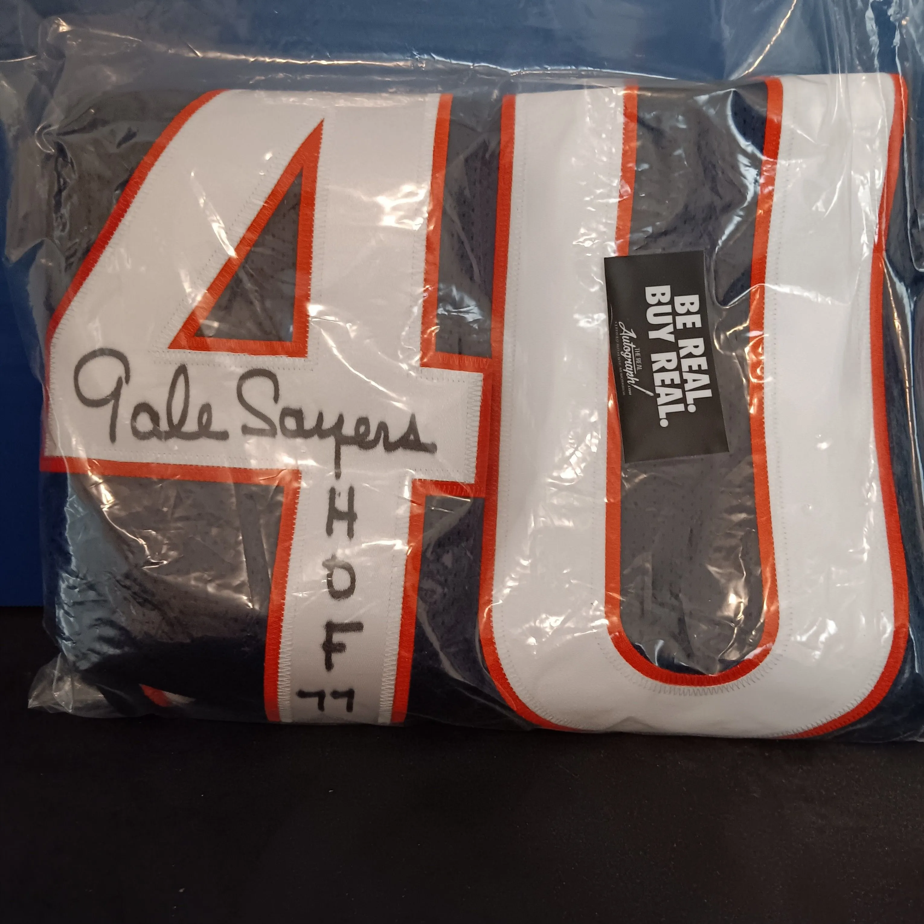 Product image for Gale Sayers HOF Inscripted bears jersey