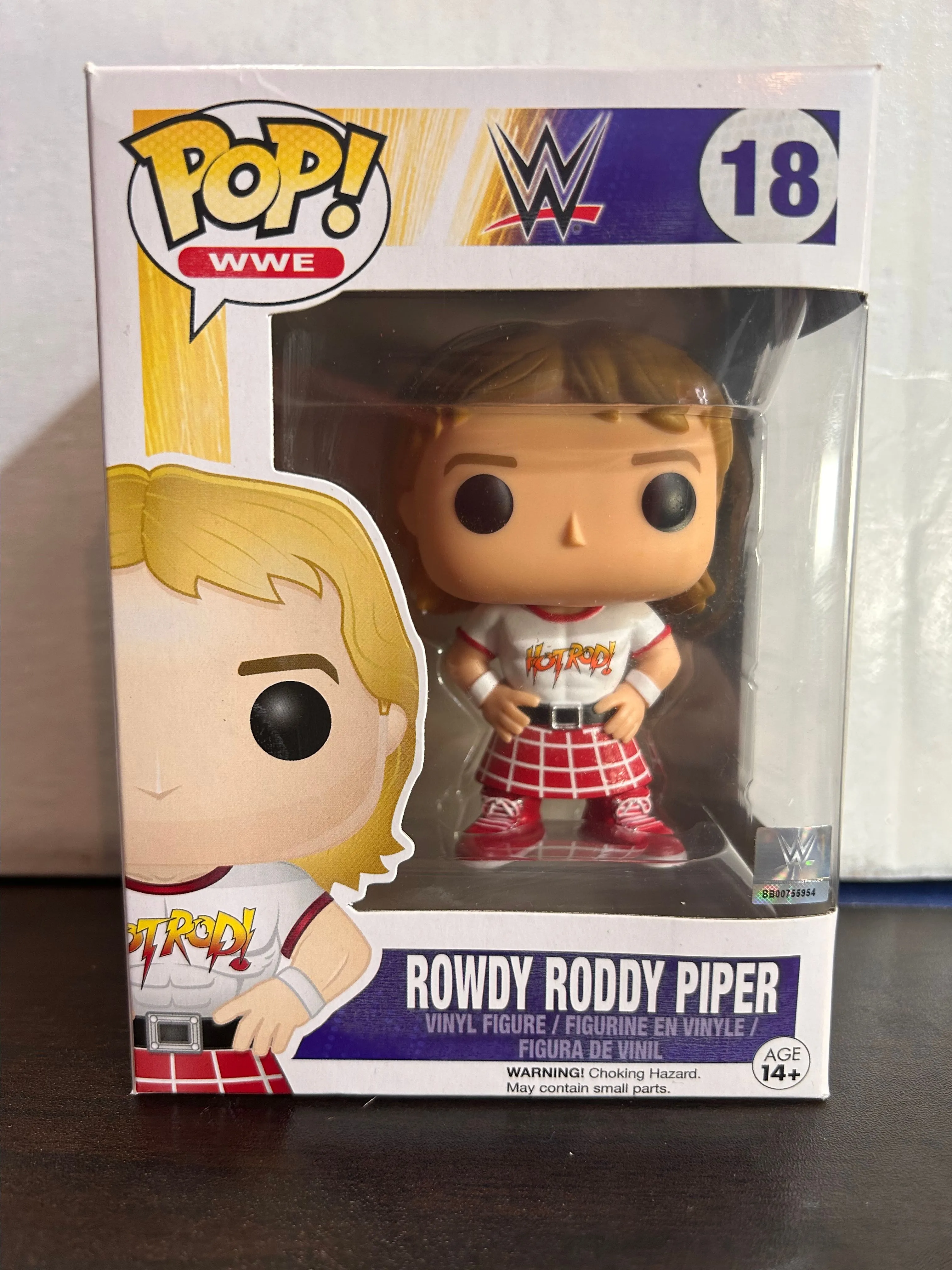 Product image for Rowdy Roddy Piper WWE Vaulted Funko Pop 18 With Protector