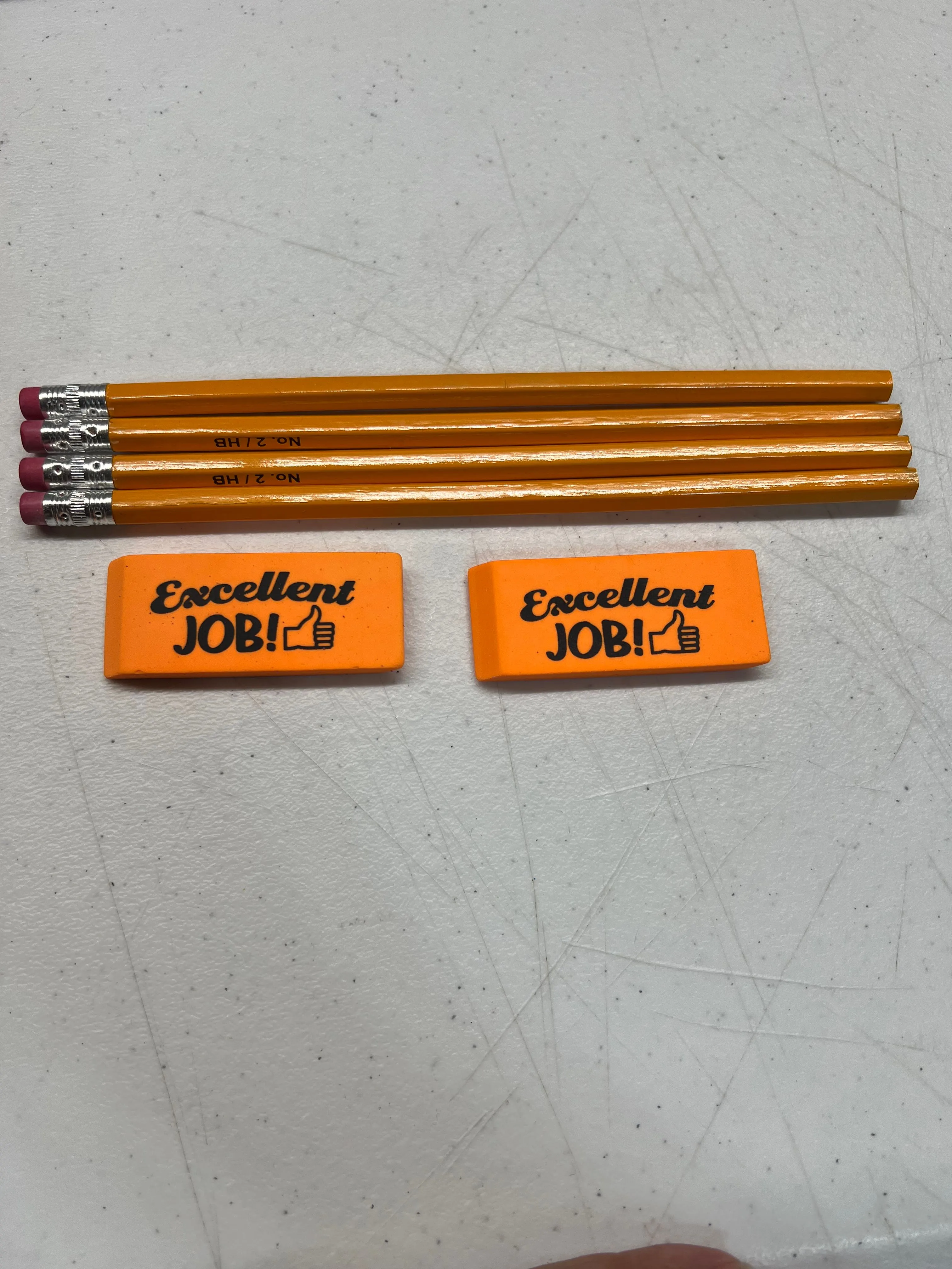 Product image for 6 pc. Pencil and Eraser set - Orange