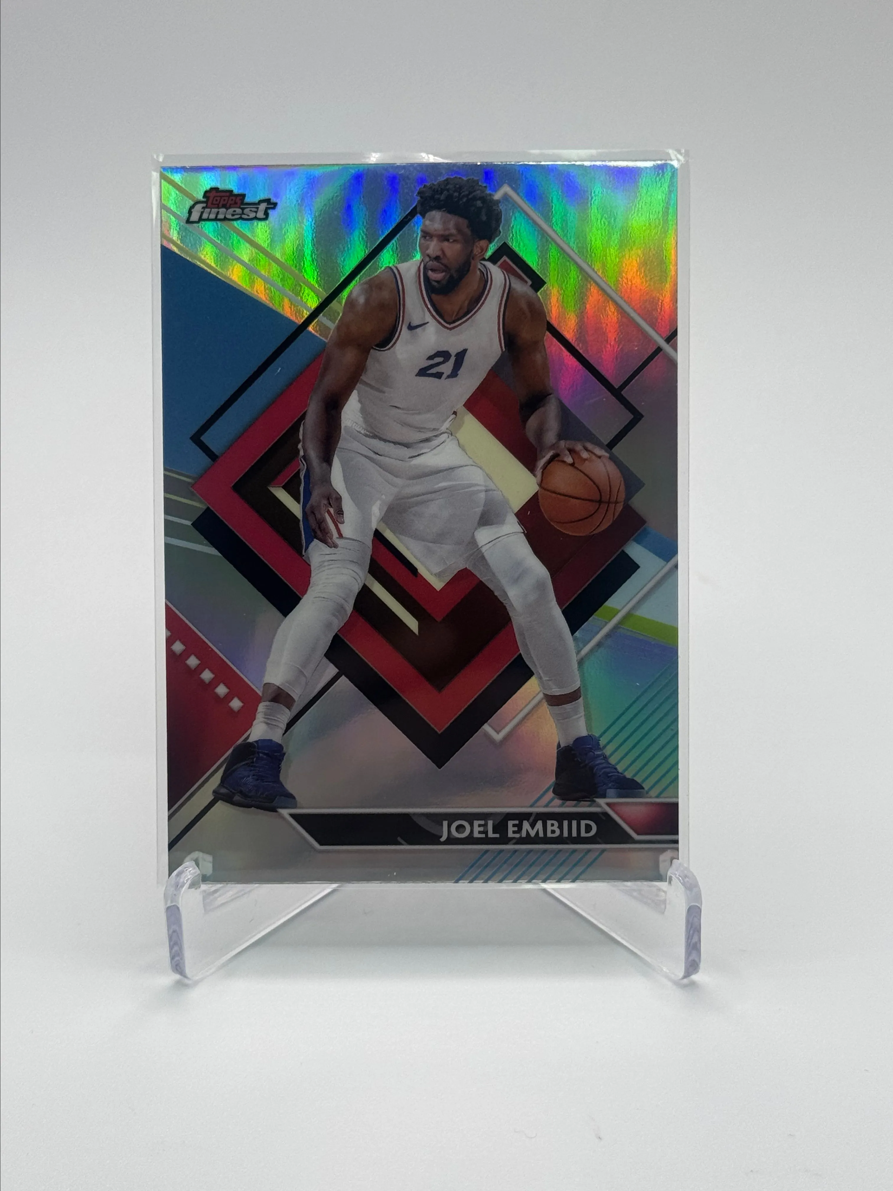 Product image for Joel Embiid Topps Finest Refractor