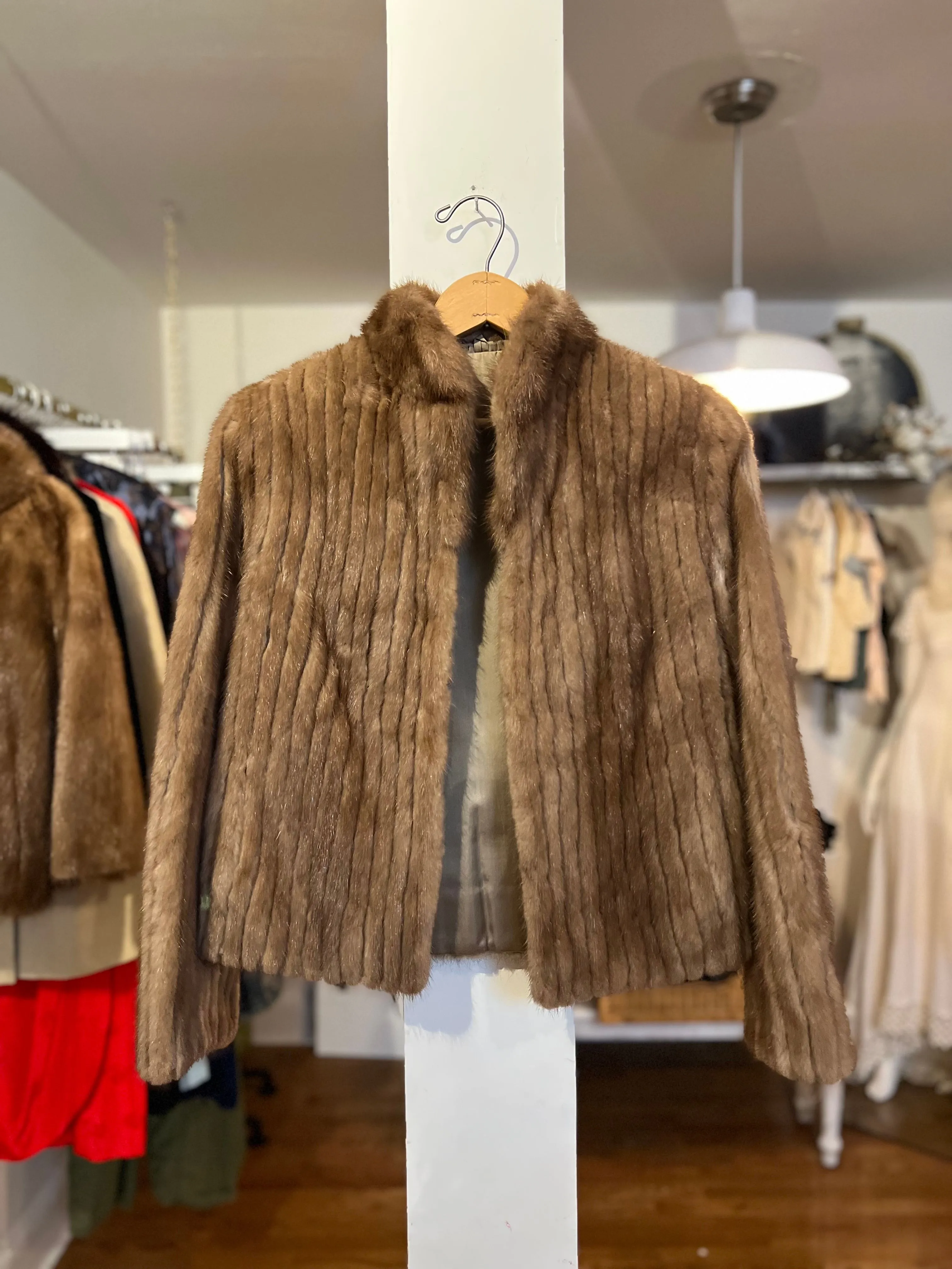 Product image for Mink fitted stripes jacket