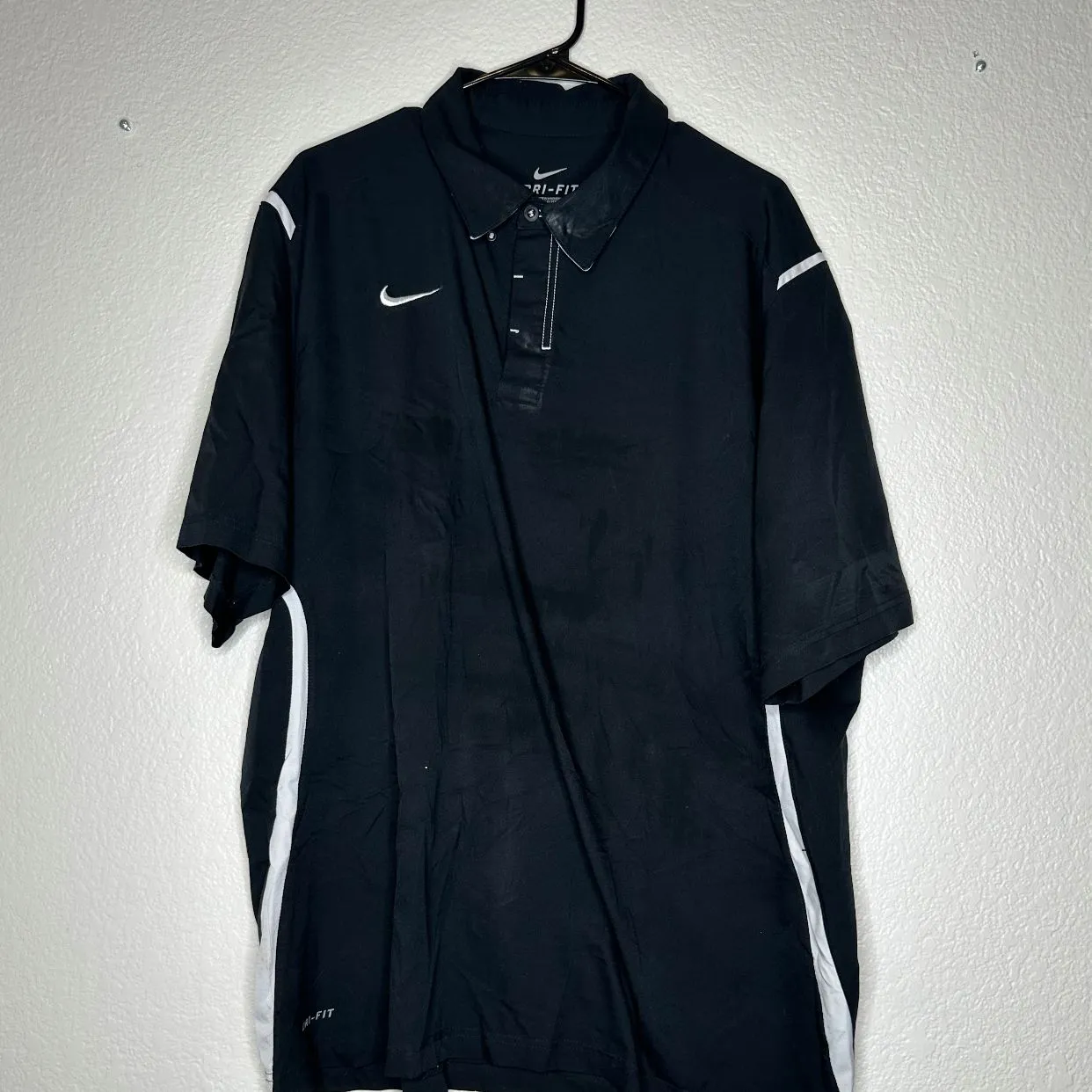 Product image for Nike Dri Fit Golf Polo XL Black Whitec