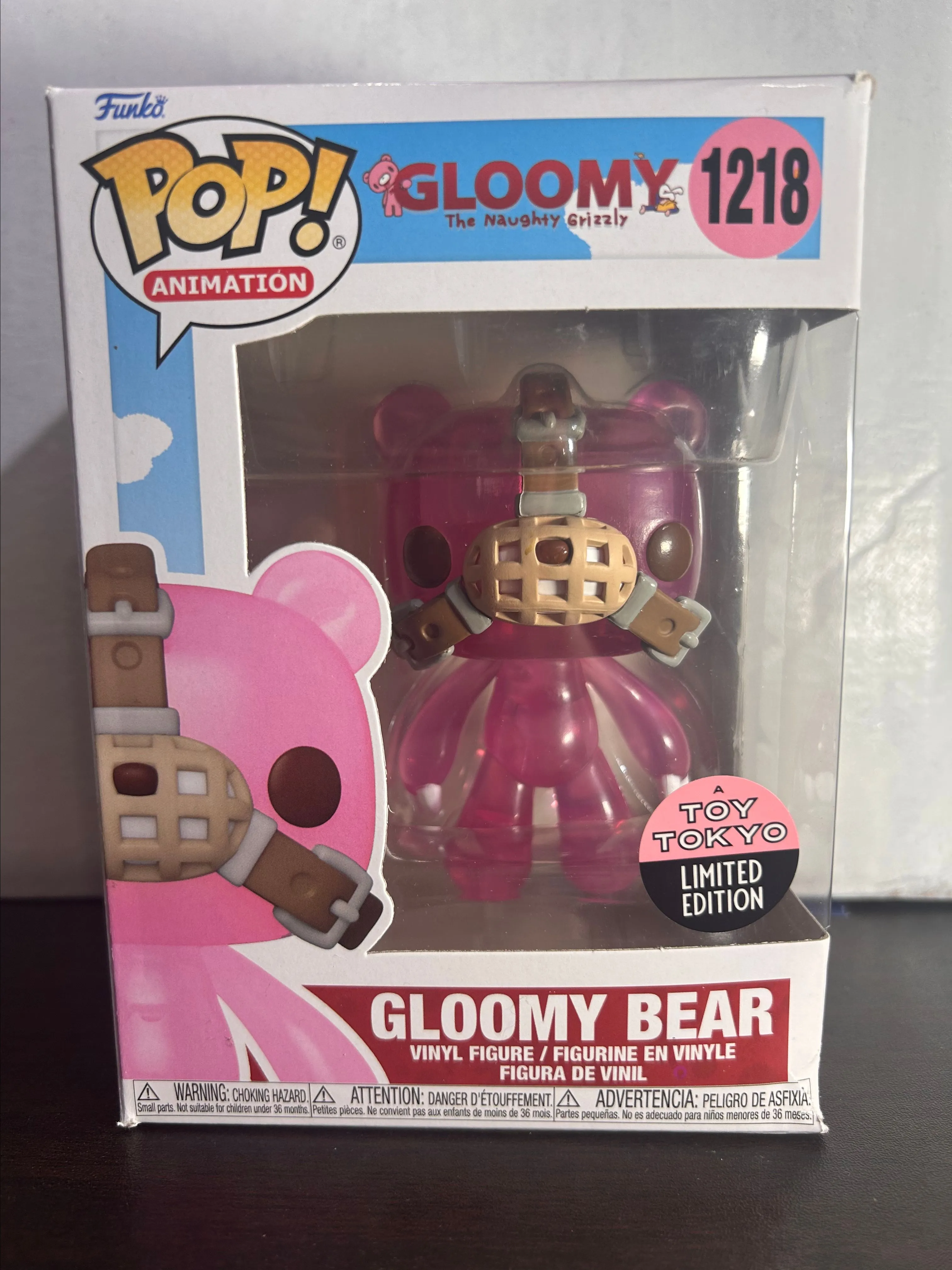 Product image for Gloomy Bear Toy Tokyo LE Excl Animation Funko Pop 1218 with Protector