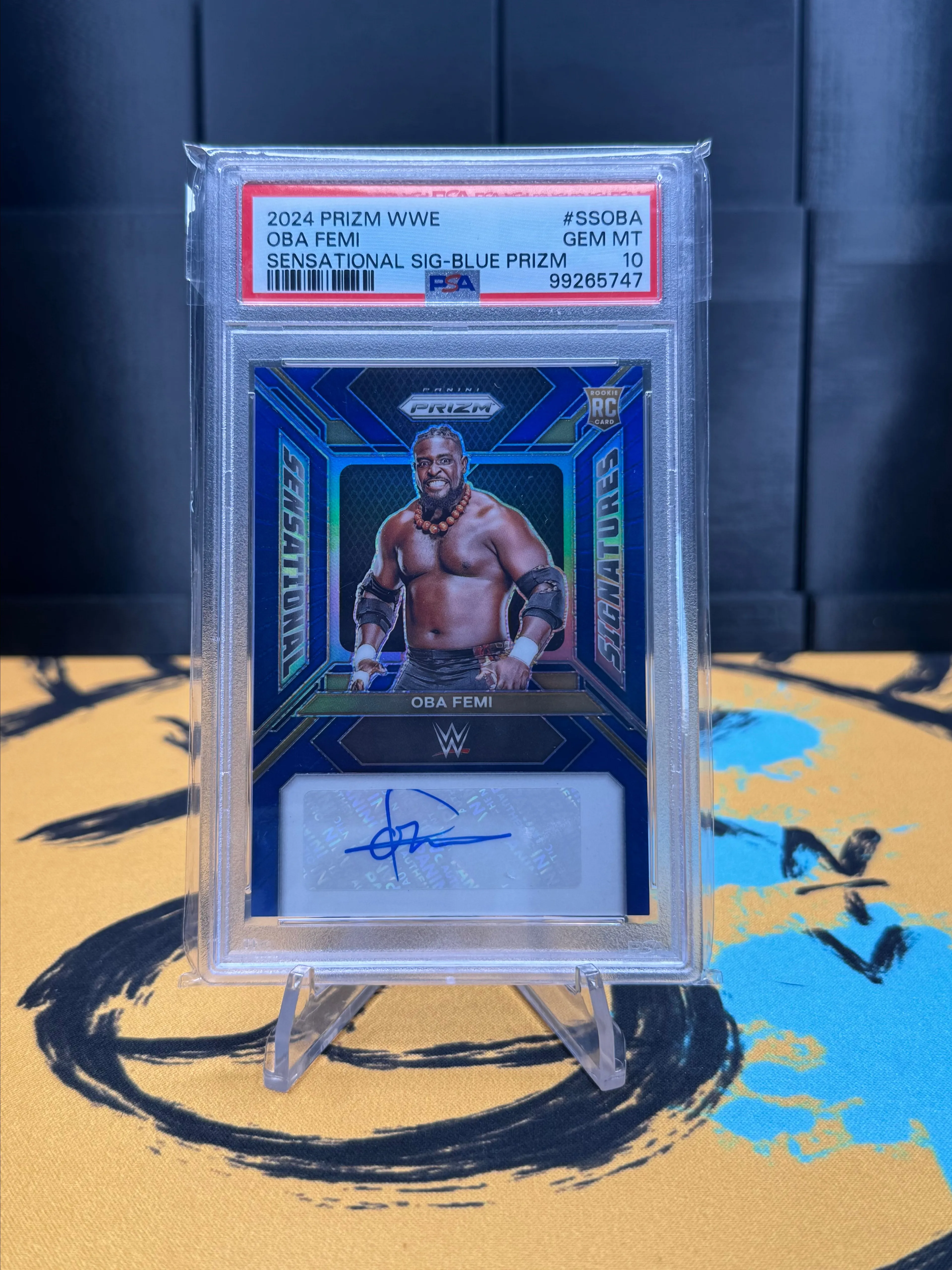 Product image for WWE 2024 Oba Femi Sensational Signatures /49 PSA 10