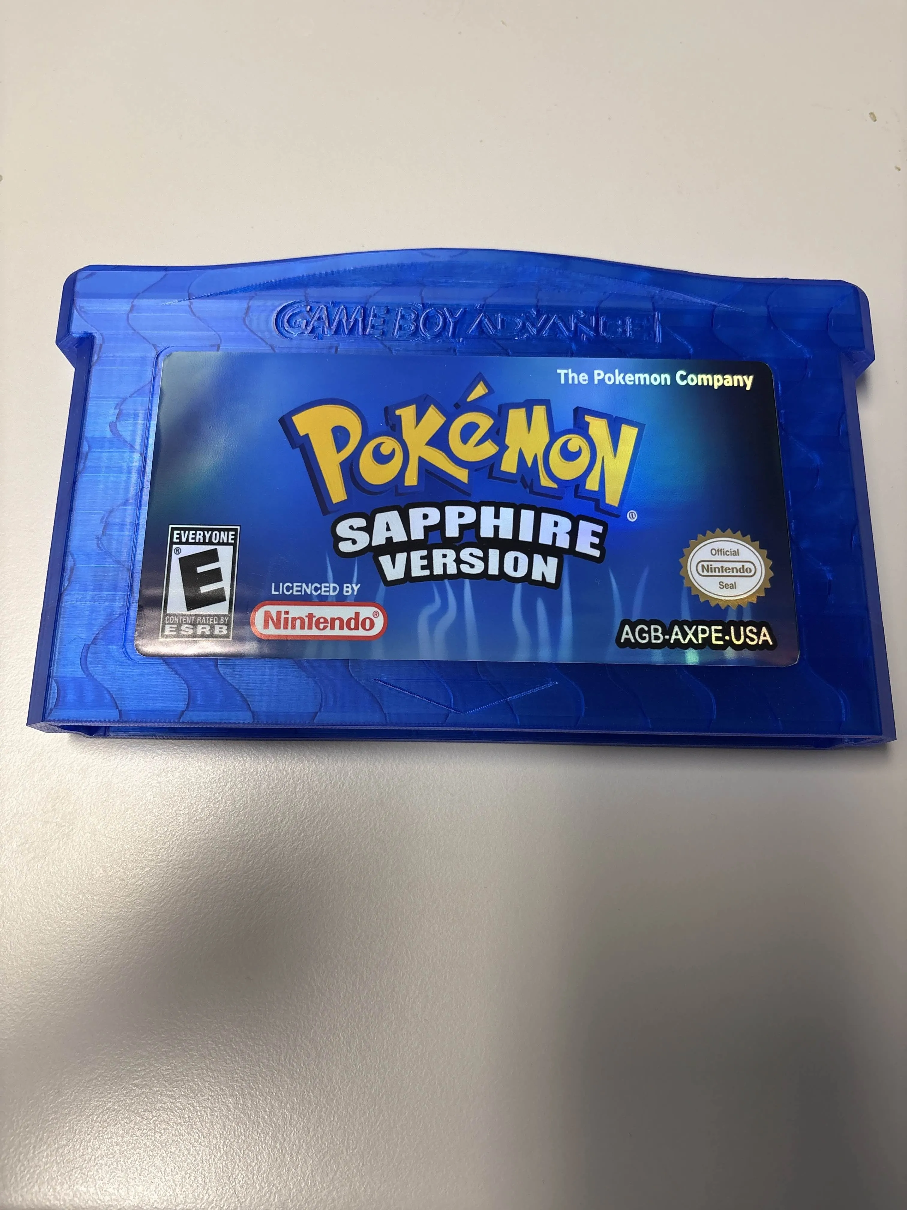 Product image for Pokemon Sapphire 3D Printed Cartridge Wall Art