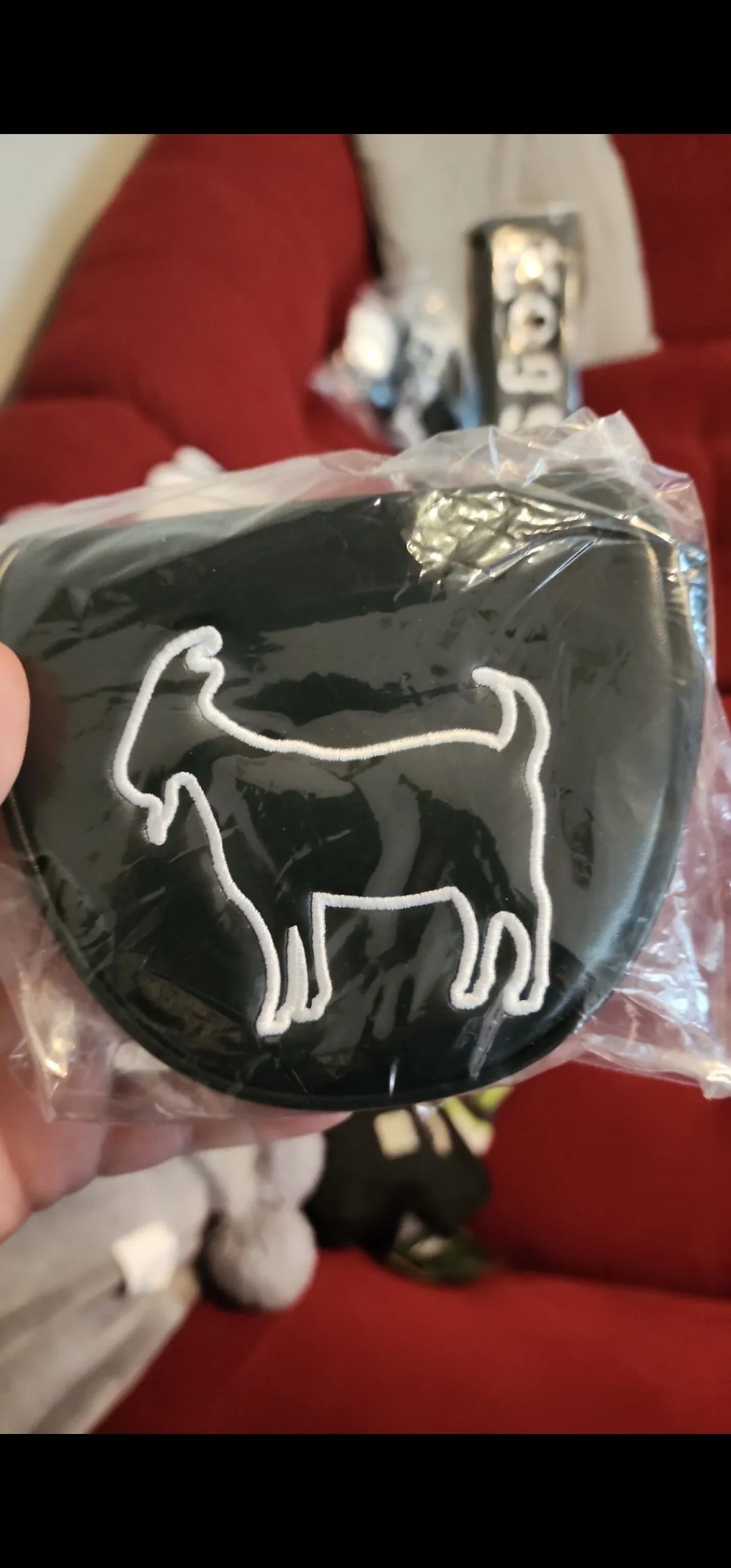 Product image for goated golf mallet putter cover and putter grip with ball marker