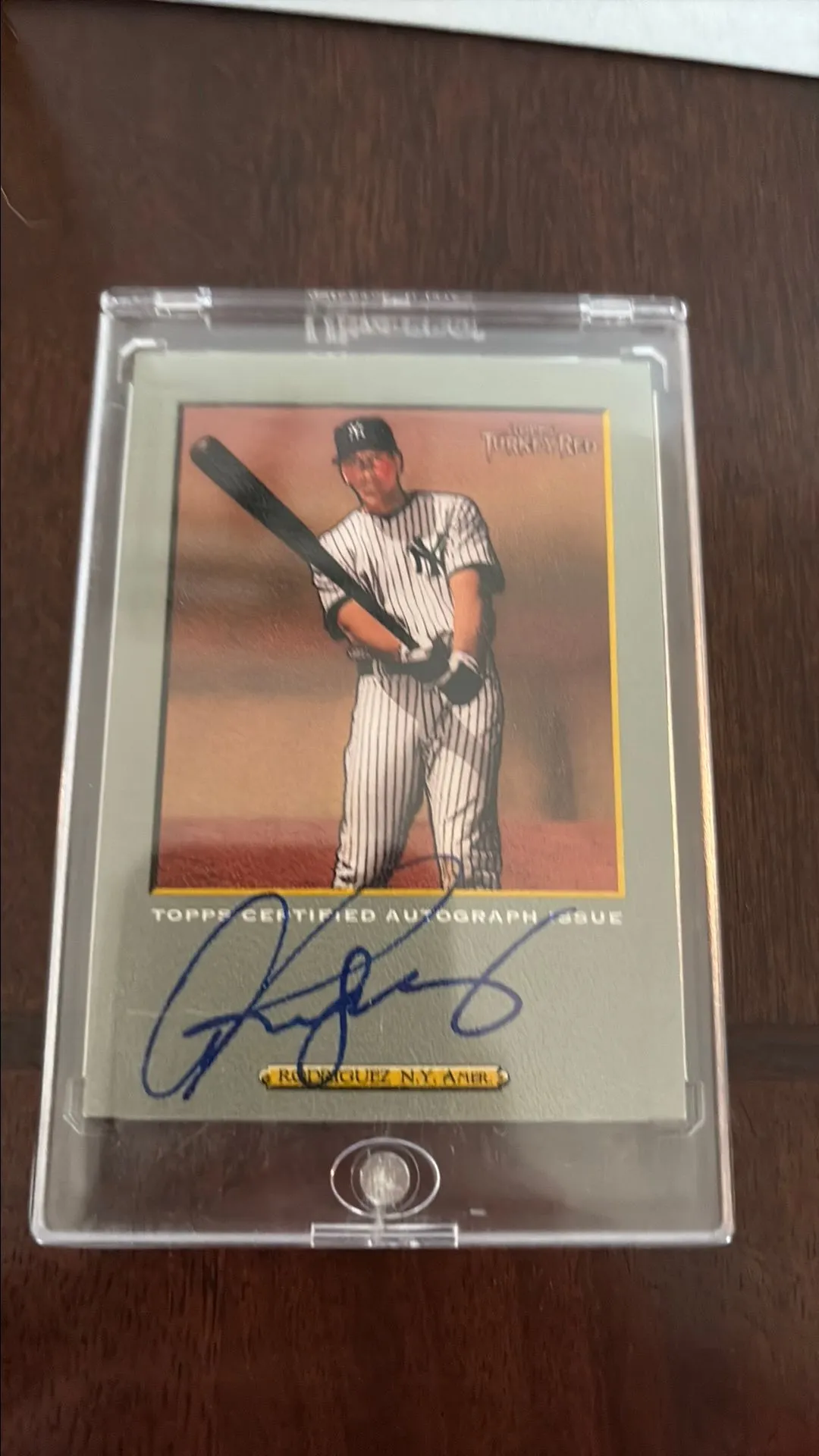Product image for 2006 Topps Turkey Red Autograph Alex Rodriguez on card