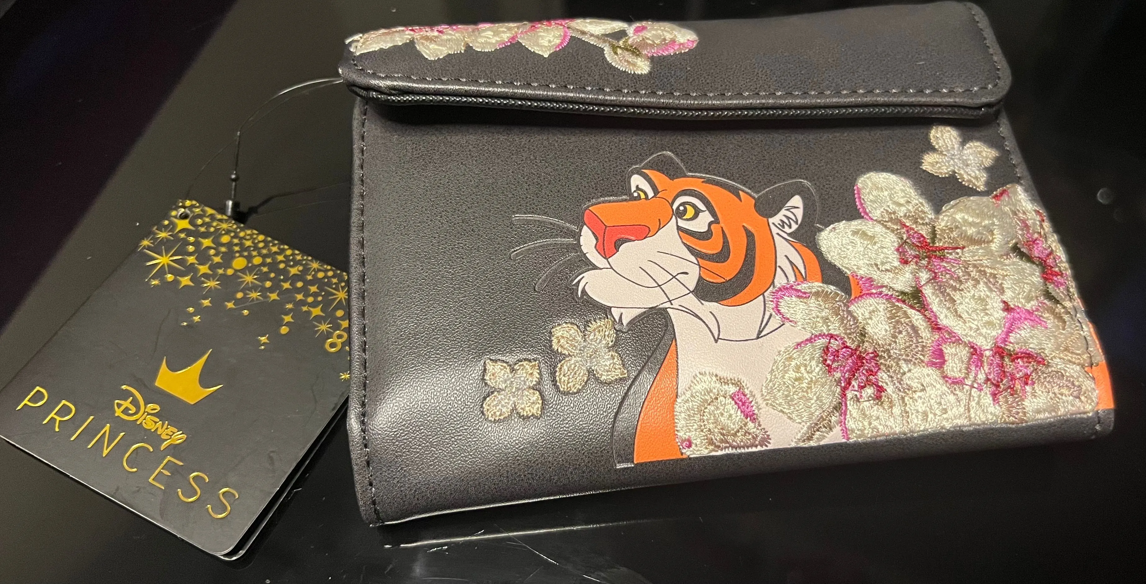 Product image for Loungefly Disney Aladdin Rajah Floral Small Wallet - BoxLunch Exclusive