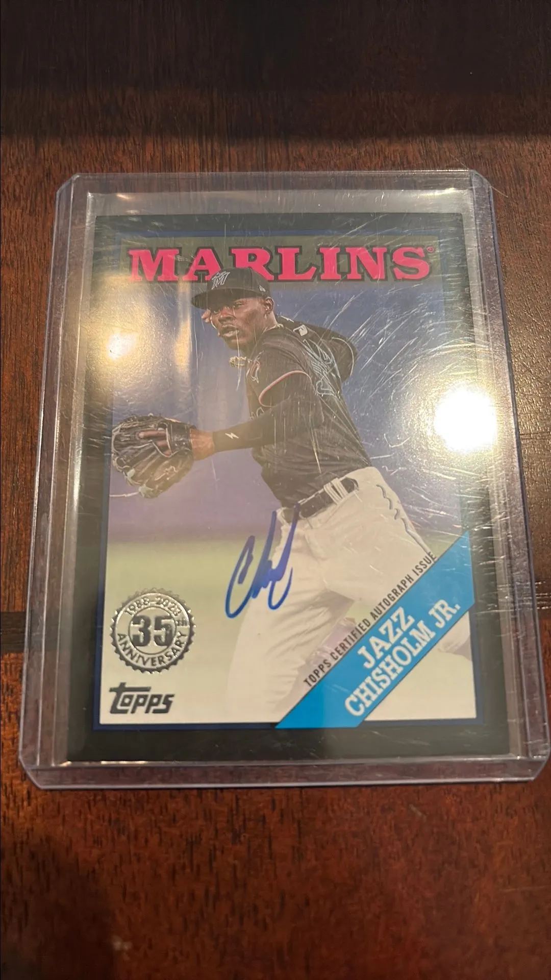 Product image for 2023 Topps 35th Anniversary Jazz Chisholm jr Black Auto 77/99