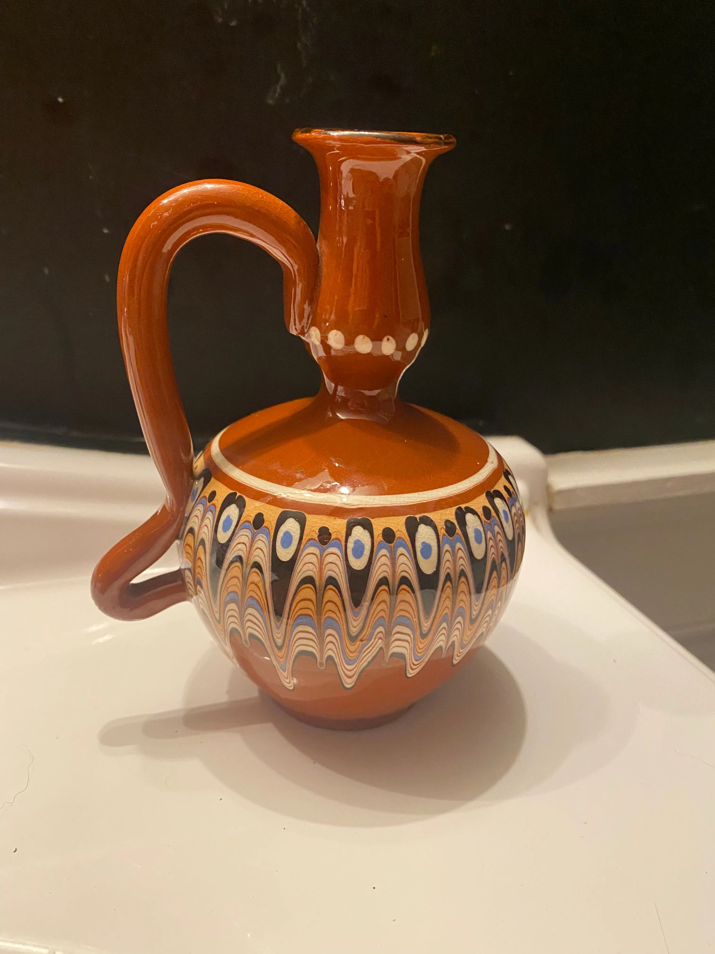 Product image for Pottery jug vase Hand Painted