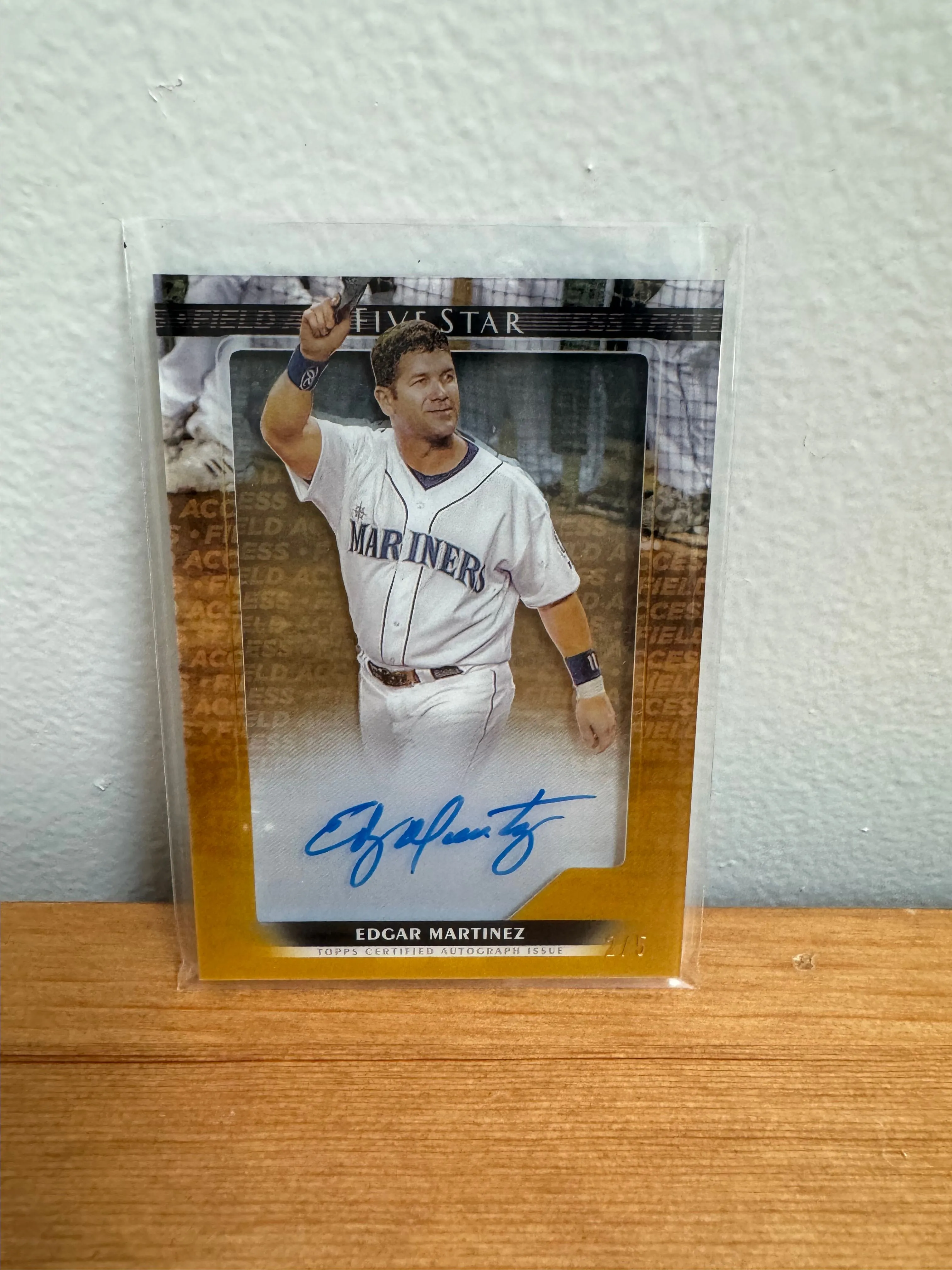 Product image for 2024 Topps Five Star Field Access - Edgar Martinez Auto /5 Seattle Mariners HOF