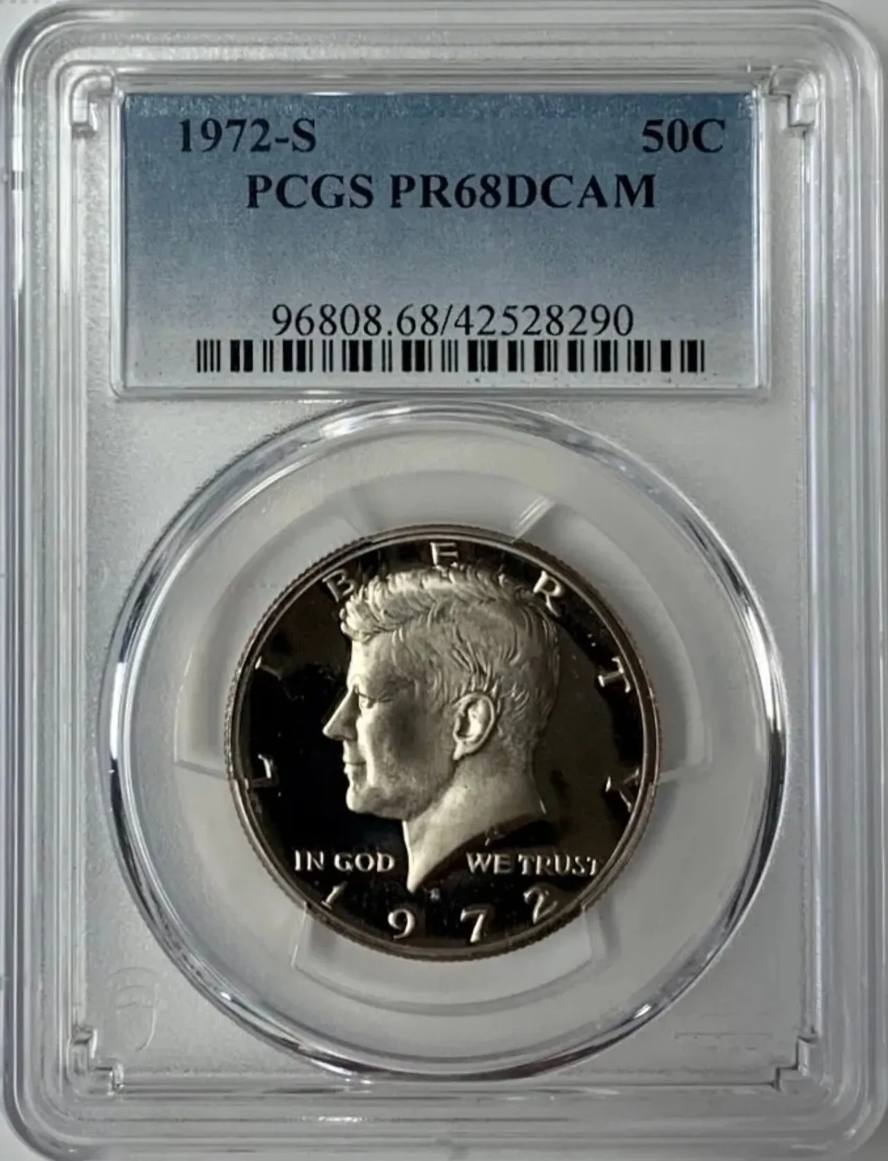 Product image for 1972-S Kennedy 50C PCGS PR68DCAM