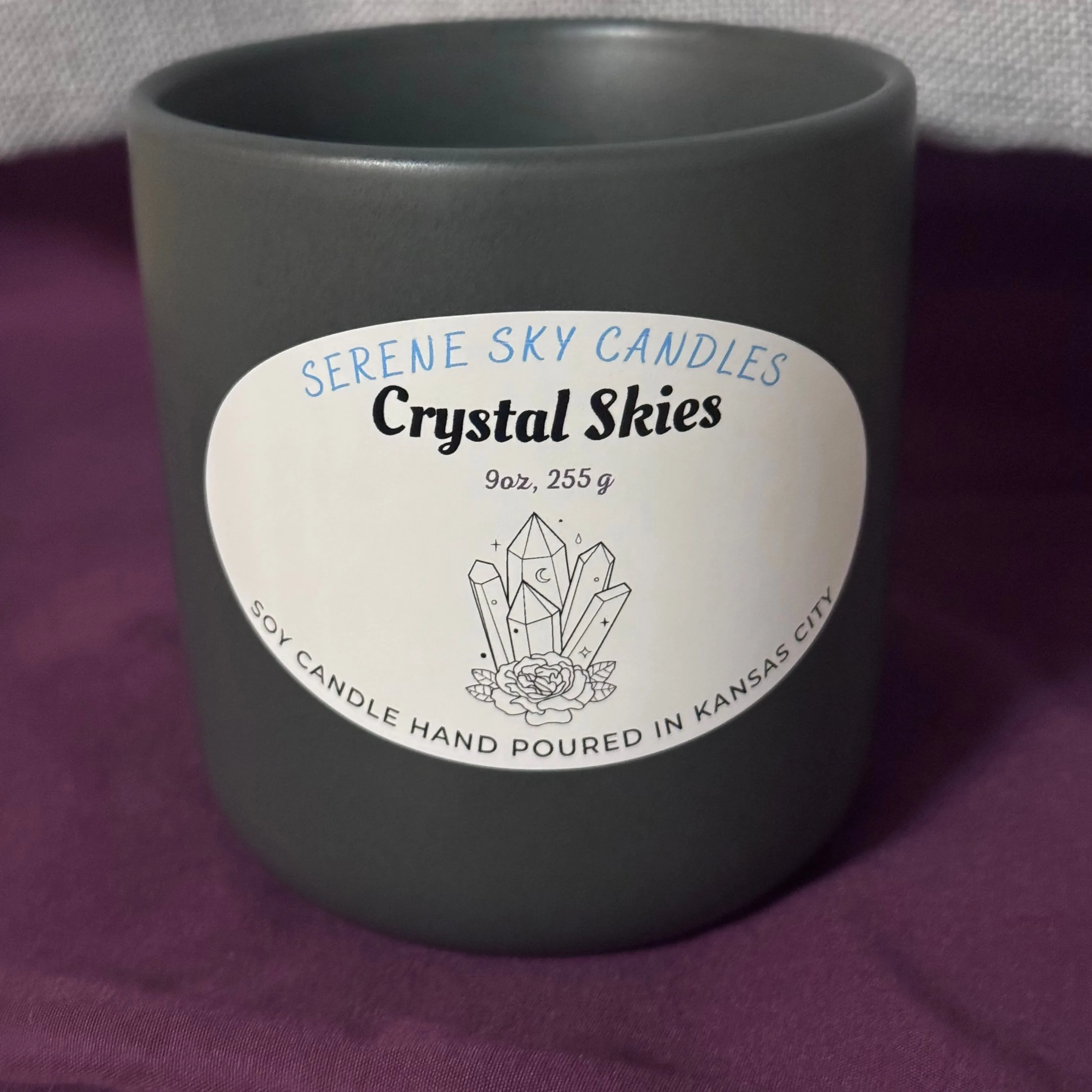 Product image for "Crystal Skies" Candle: Charcoal
