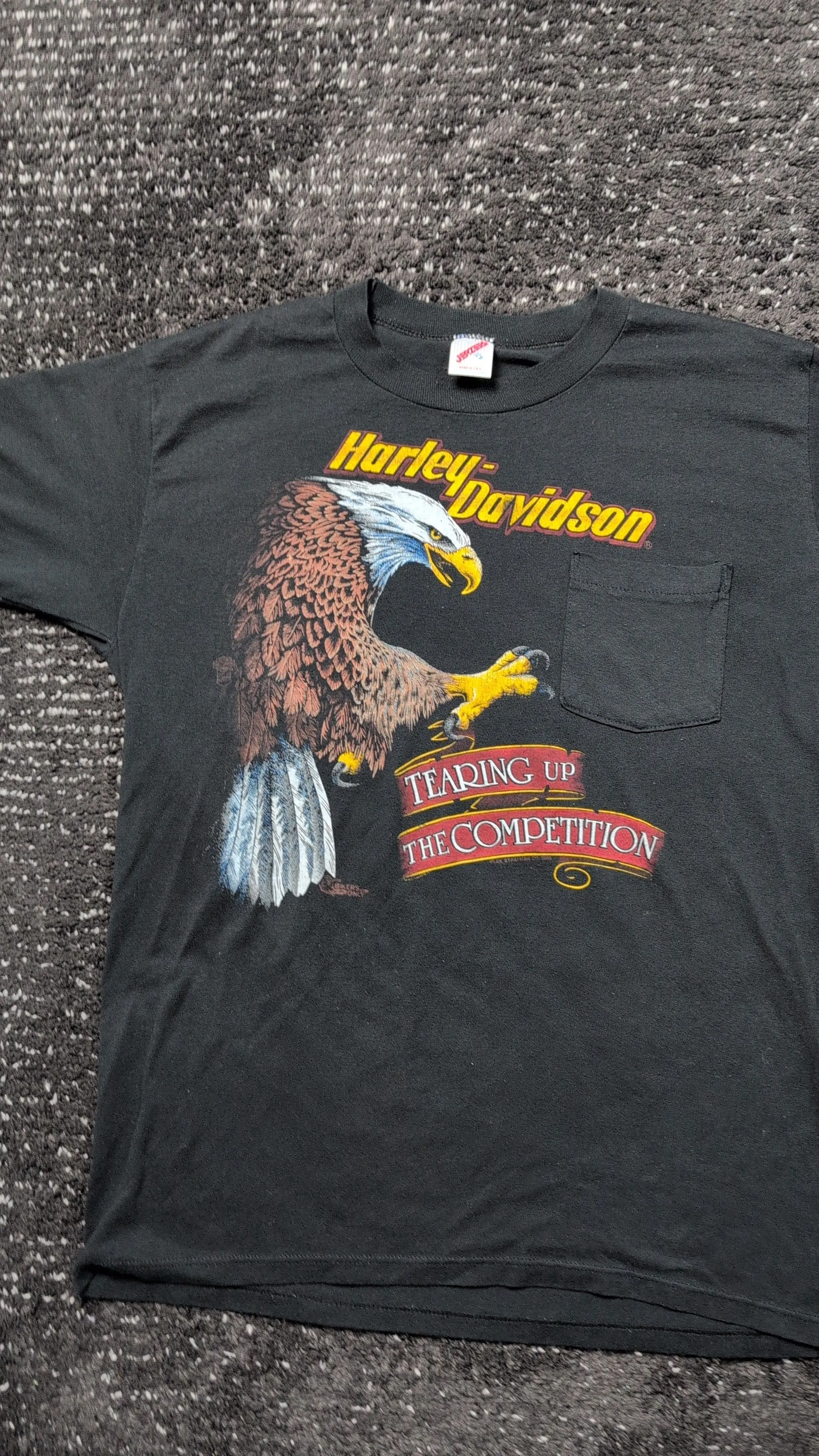 Product image for 80s Harley Davidson Eagle Pocket Shirt XL