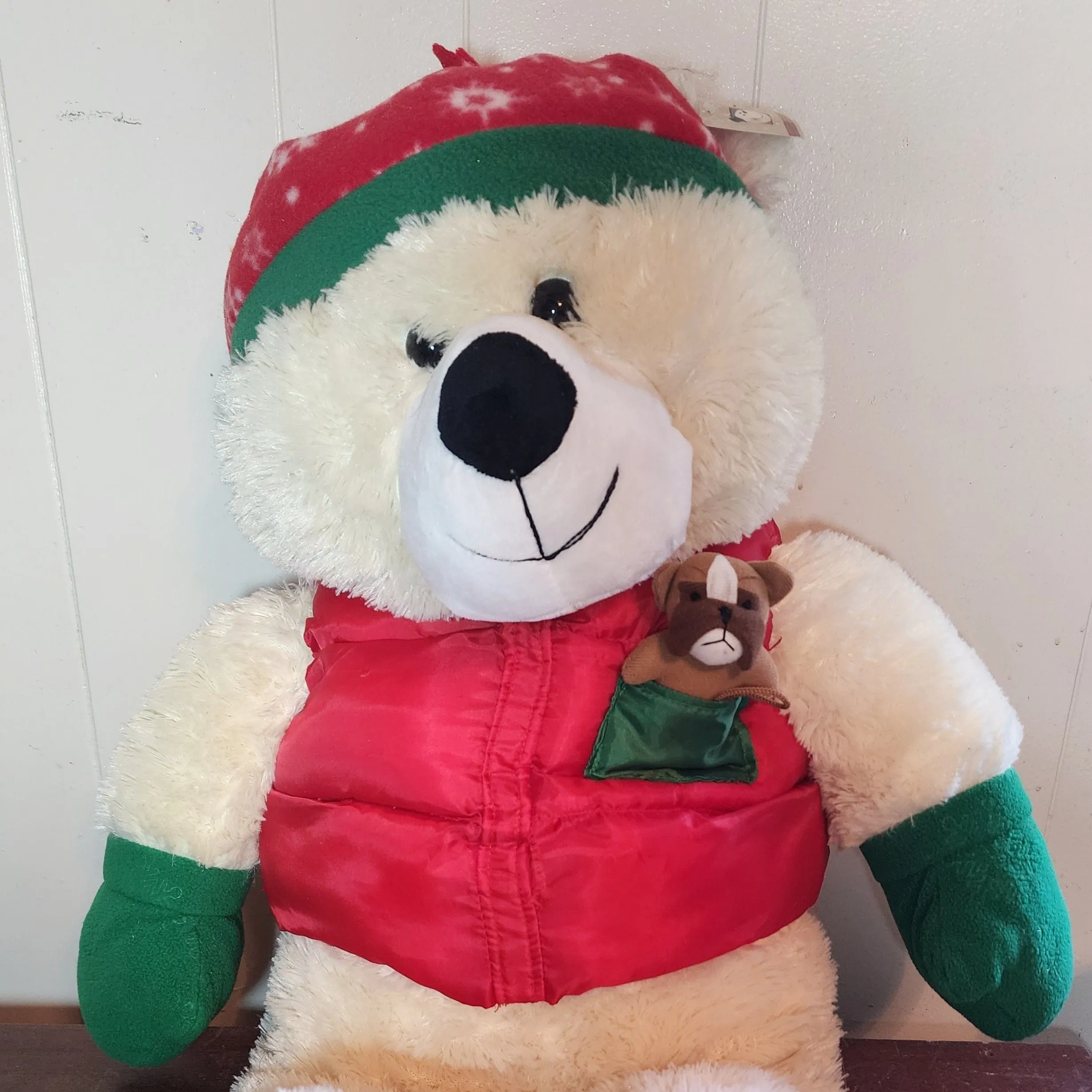 Product image for Christmas Boy Bear Large