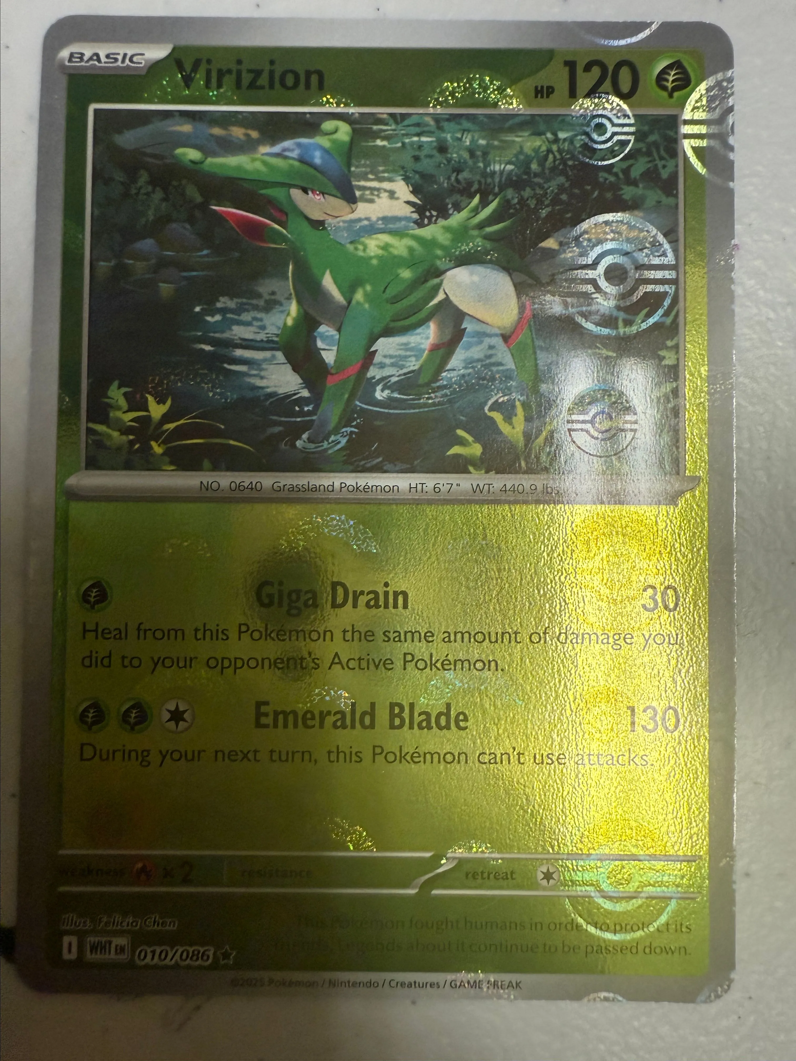 Product image for Virizion Pokeball White Flare