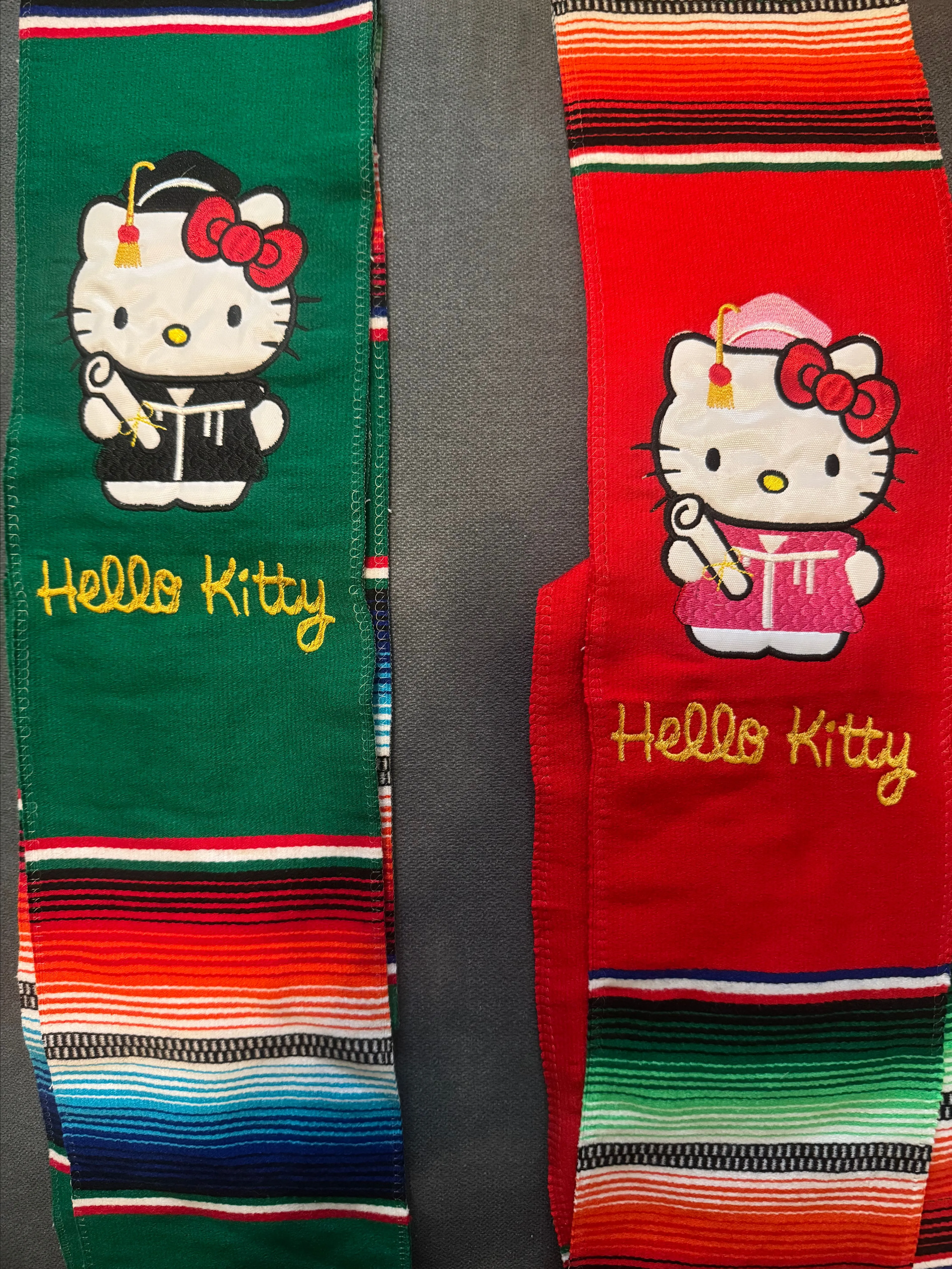 Product image for Hello kitty graduation 2025 Stole green or red