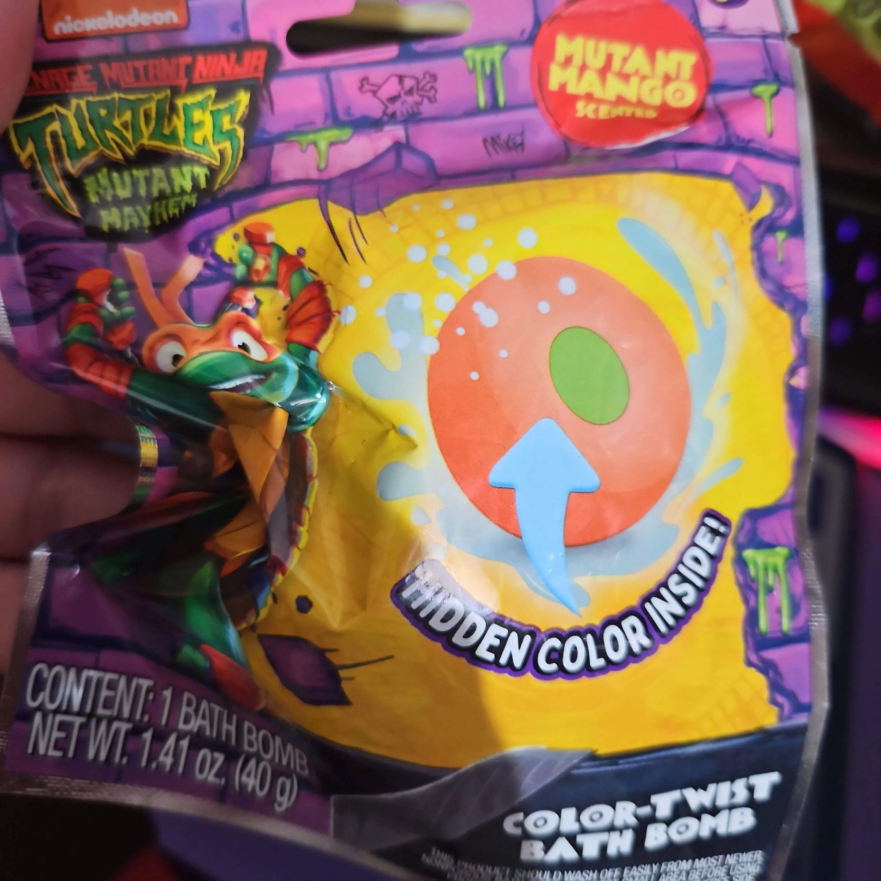 Product image for Ninja turtle orange bath bomb
