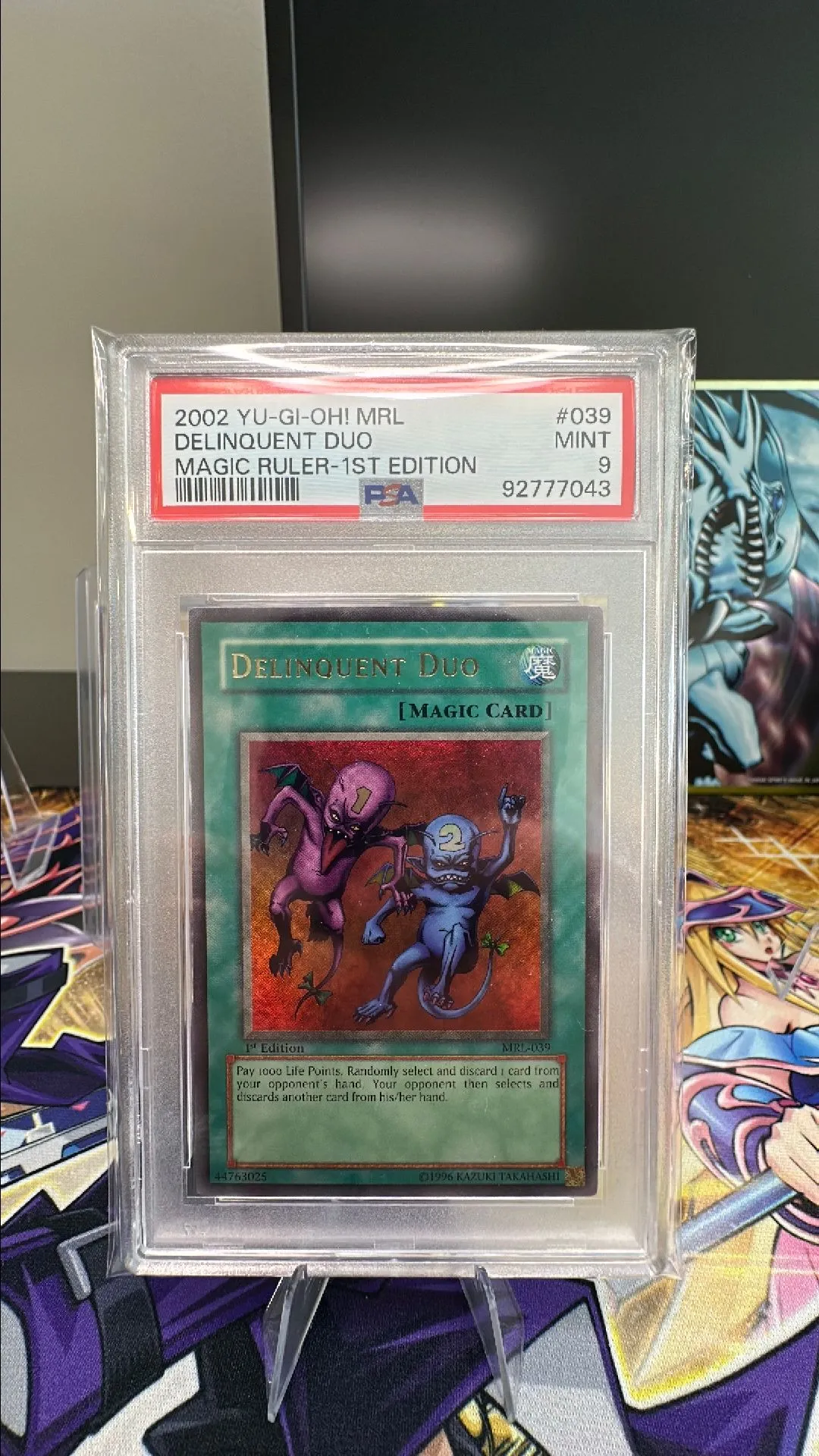 Product image for 2002 Yu-Gi-Oh! Delinquent Duo MRL-1St Ed PSA MINT 9