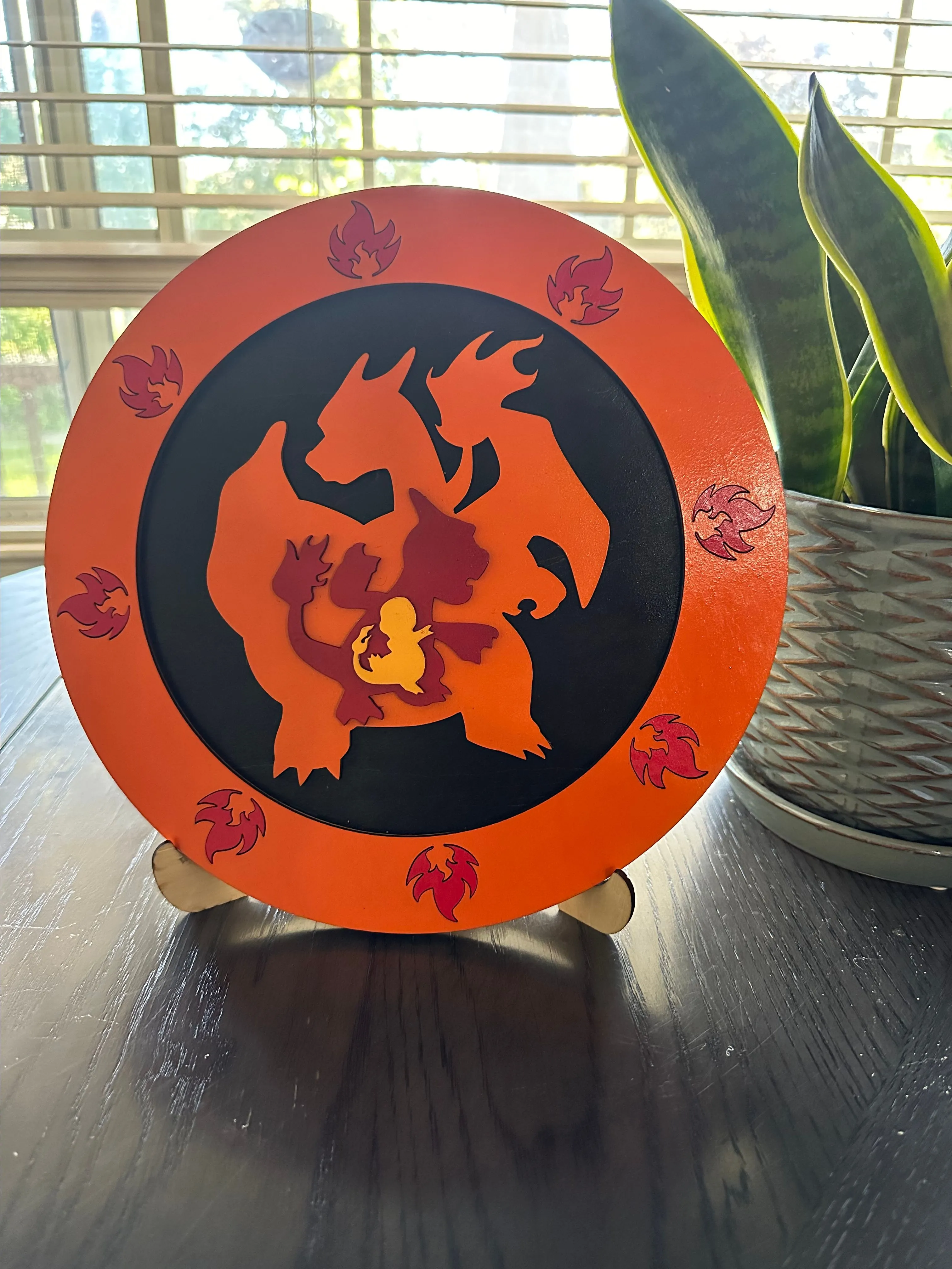 Product image for Charizard evolution wall art