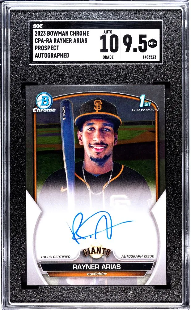 Product image for 2023 Bowman Chrome Rayner Arias auto