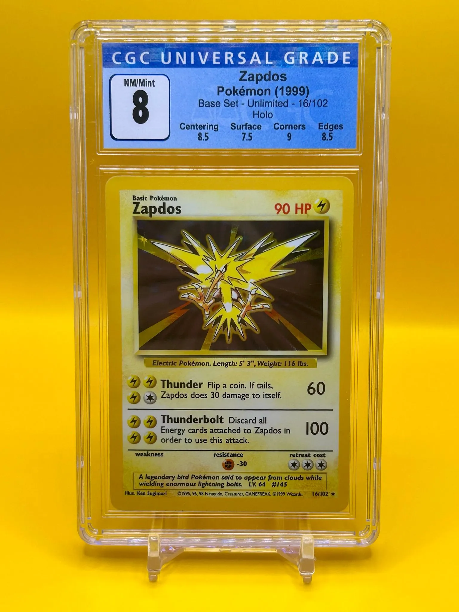 Zapdos Base Set Holo CGC 8  Whatnot: Shop, Sell, Connect
