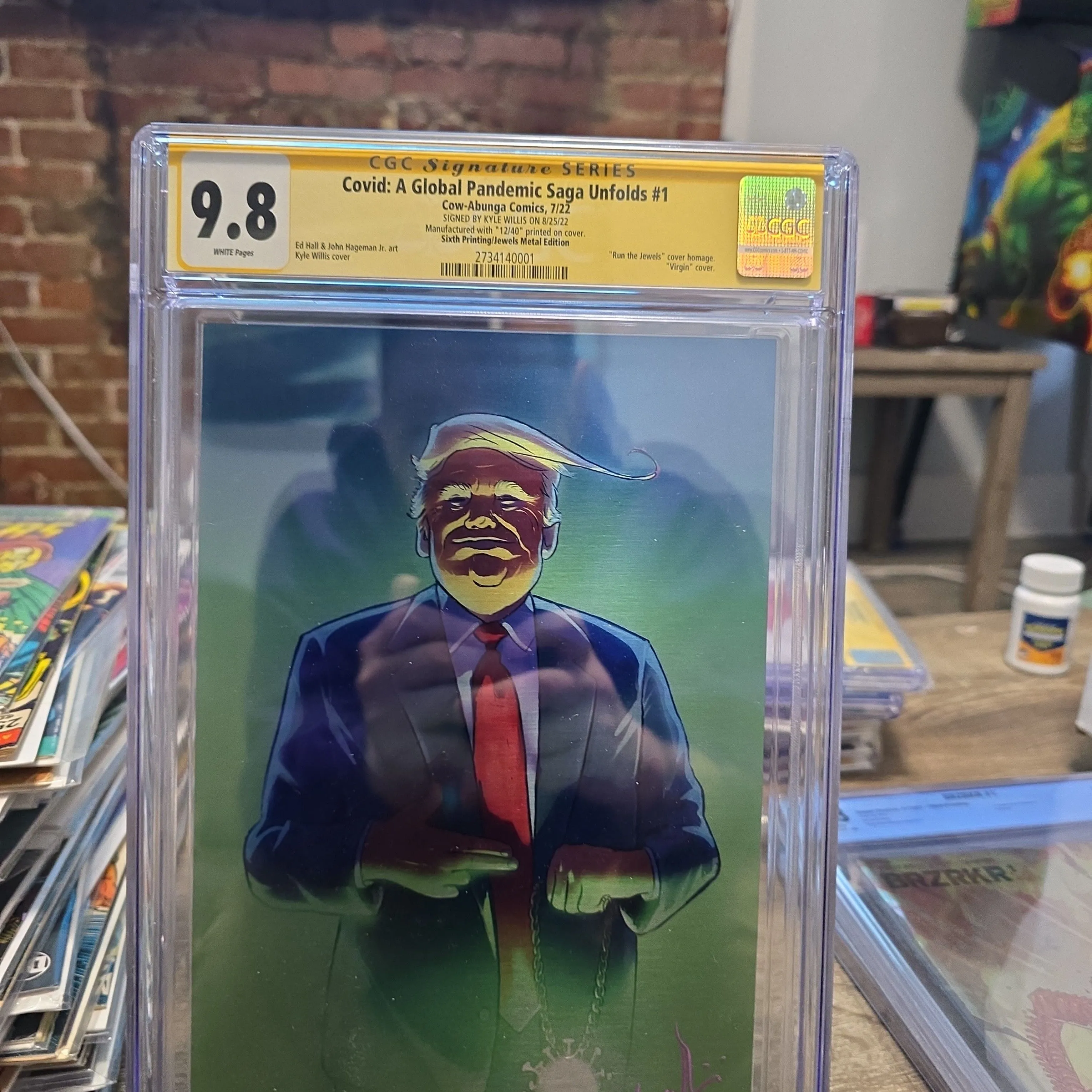 Product image for CGC 9.8  SIGNED METAL  TRUMP RUN THE JEWELS 
