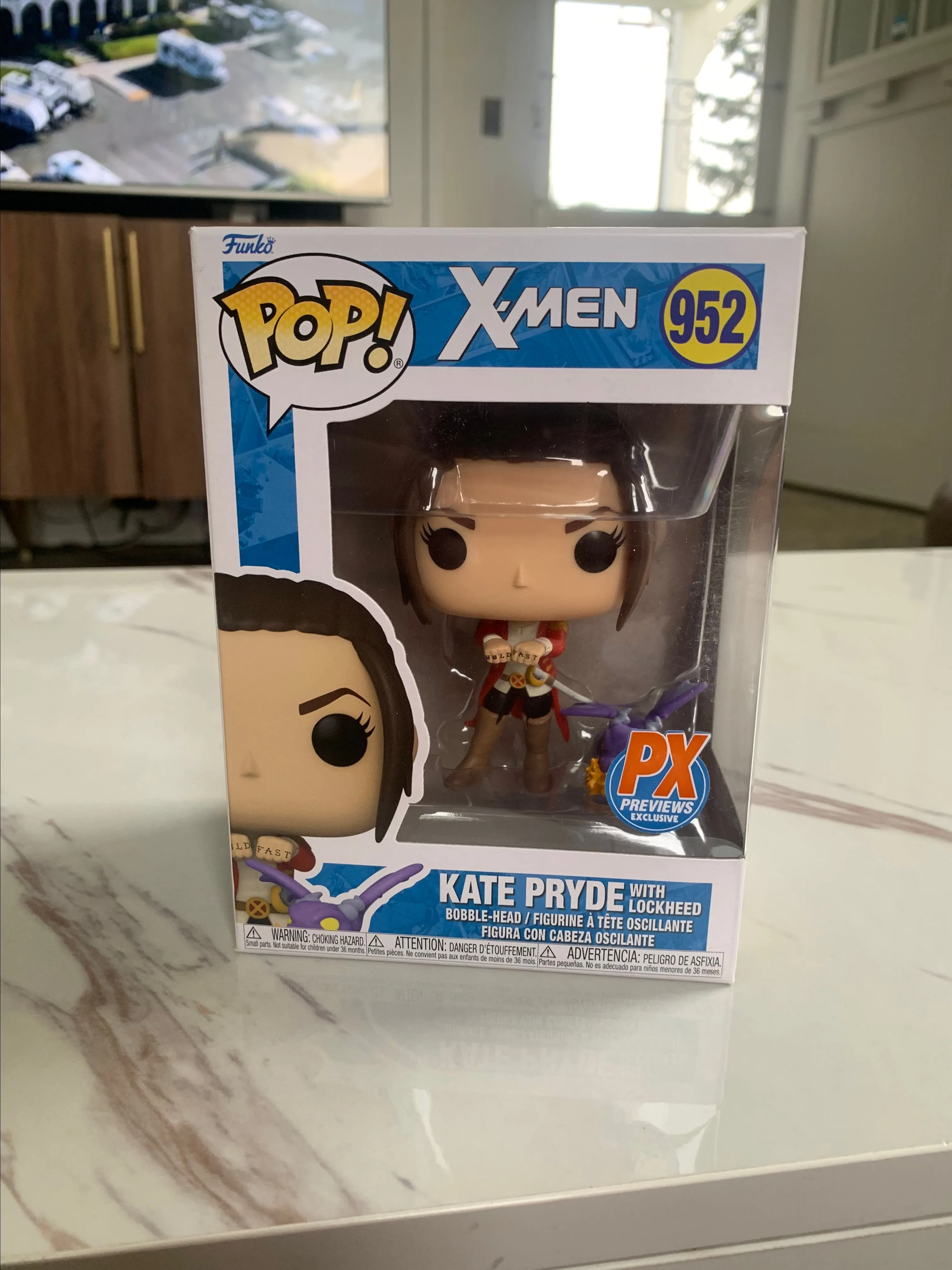 Product image for Funko Pop! Marvel X-Men - Kate Pryde with Lockheed #952 - PX Previews Exclusive