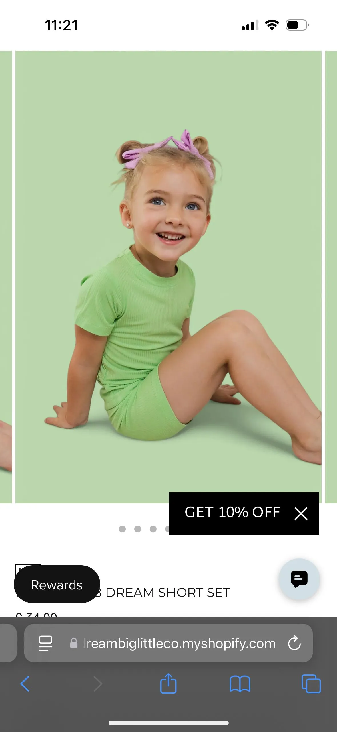 Product image for 4t bamboo short set