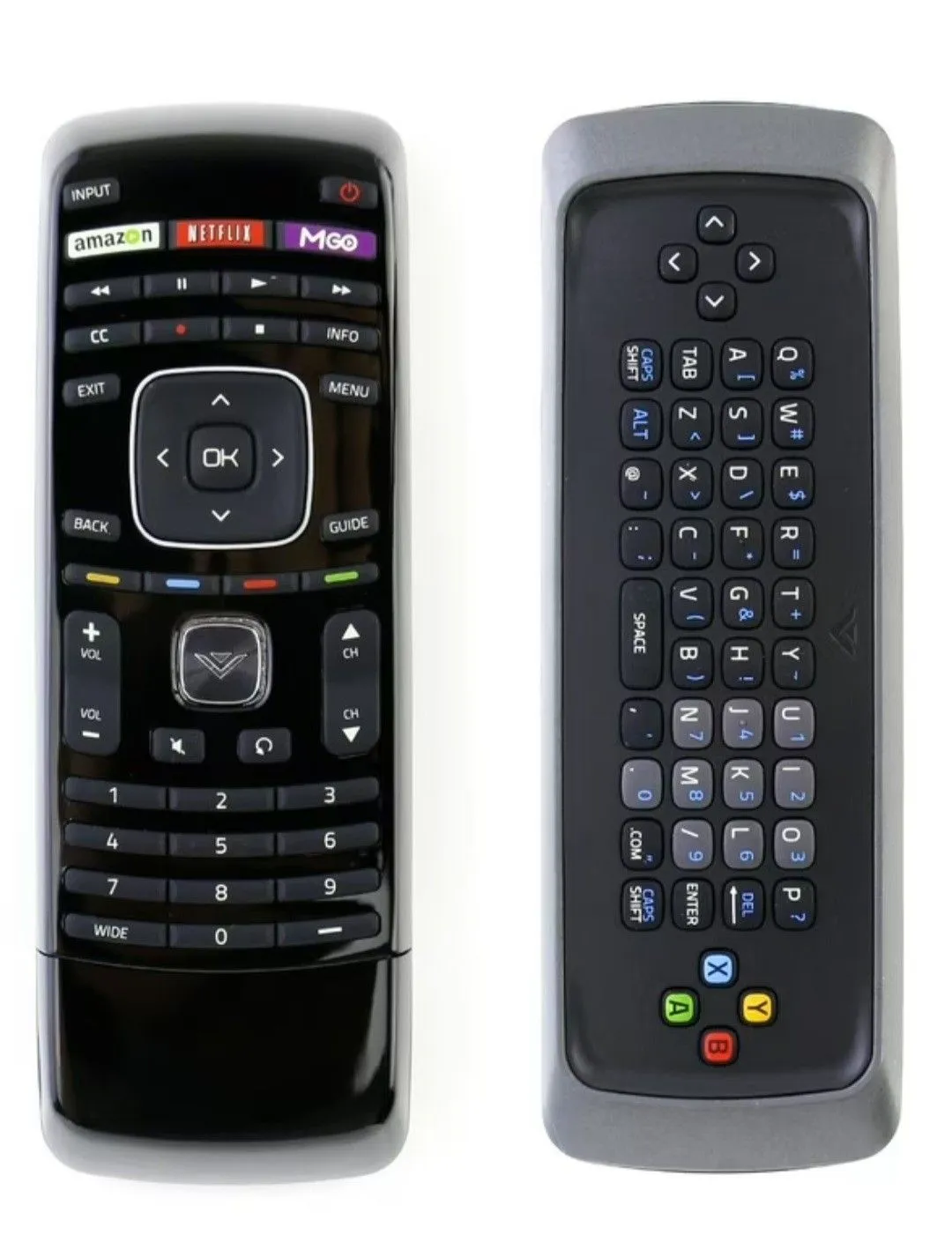 Product image for XRT302 Dual-Side QWERTY Keyboard Remote Control M-GO Key VIZIO TV M470SV M550SV. XRT302 Dual-Side QW