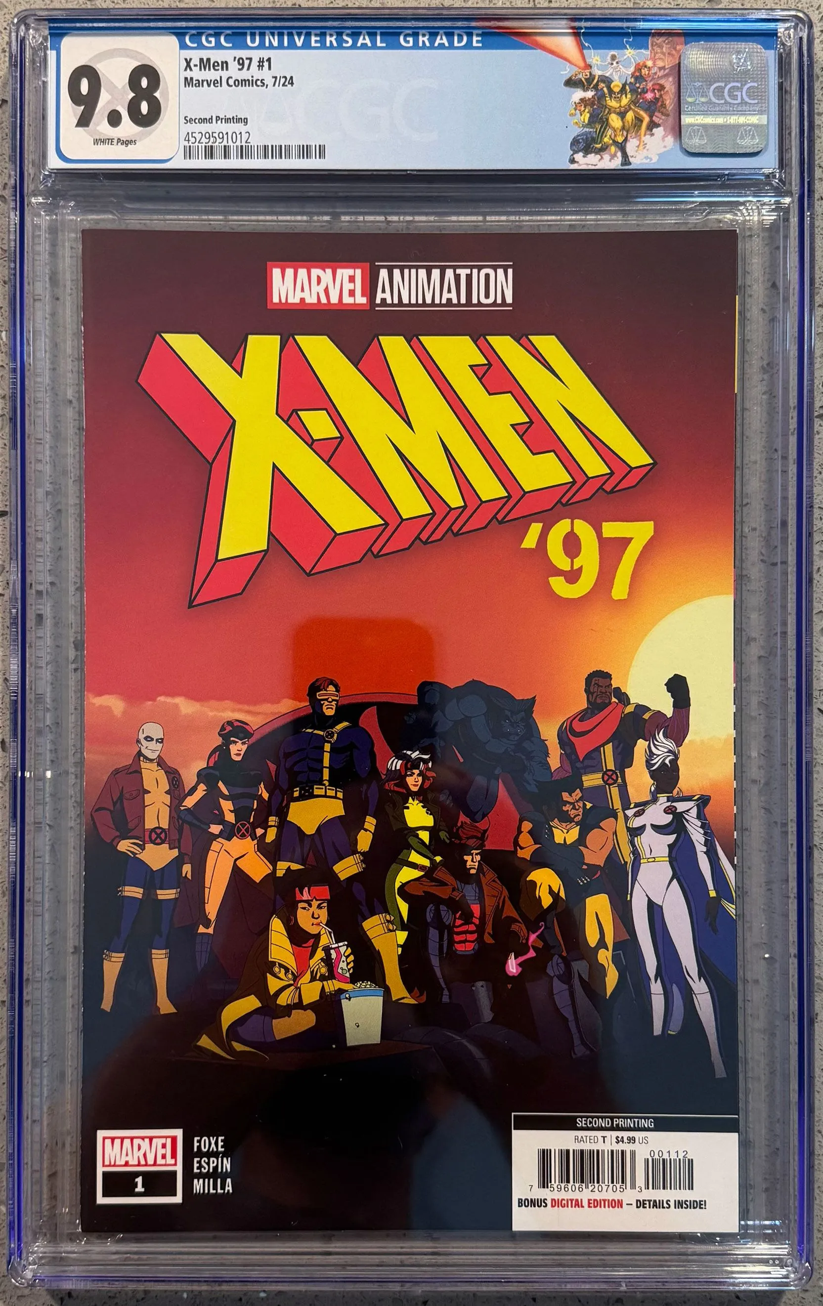 Product image for X-Men '97 (2024) #001 | 2nd Print | CGC 9.8 + Custom Label