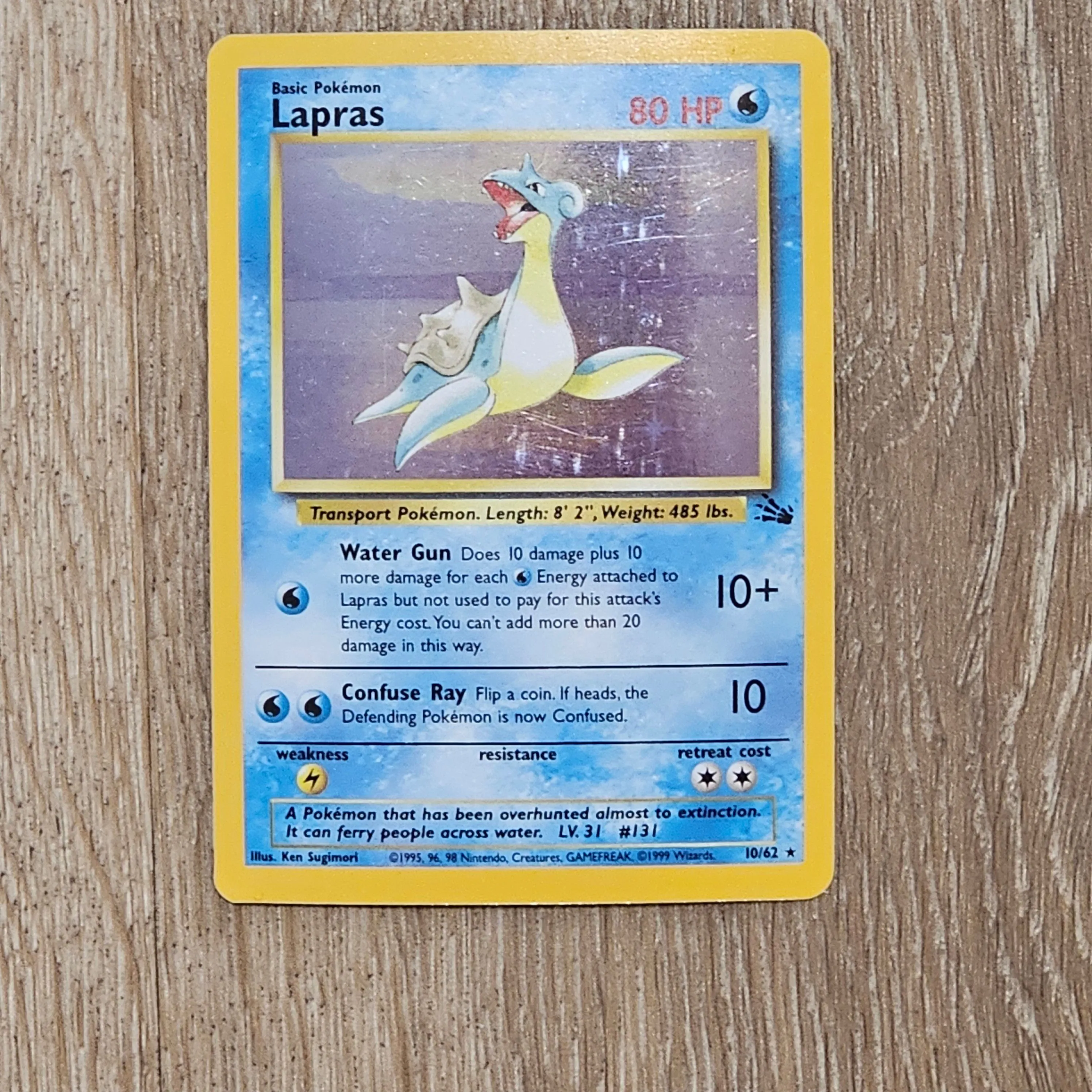 pokemon card - Lapras holo 10/64 Fossil set - Near Mint Condition   Whatnot: Shop, Sell, Connect