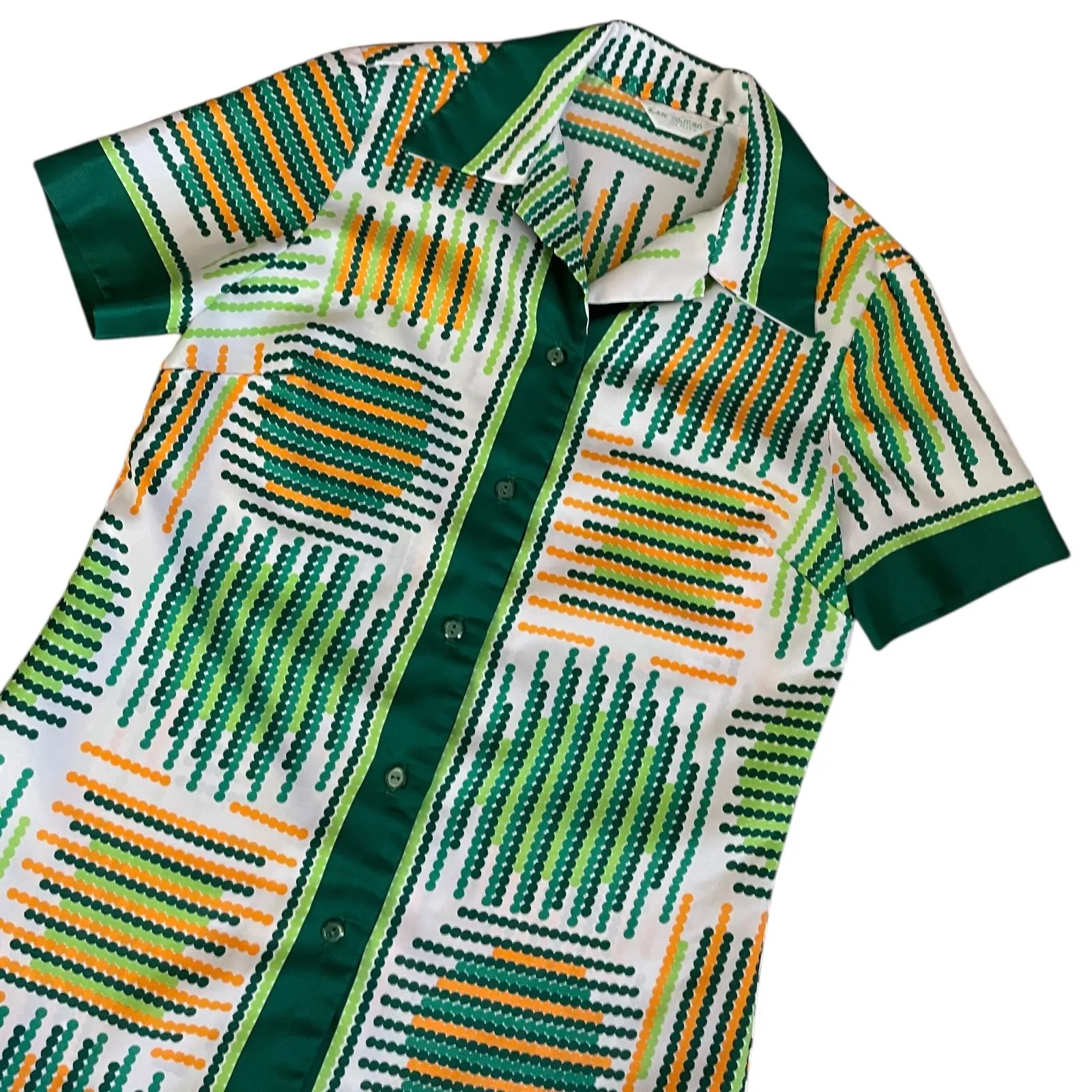 Product image for 1970s Abstract Polka Dot Psychedelic Top B 36"