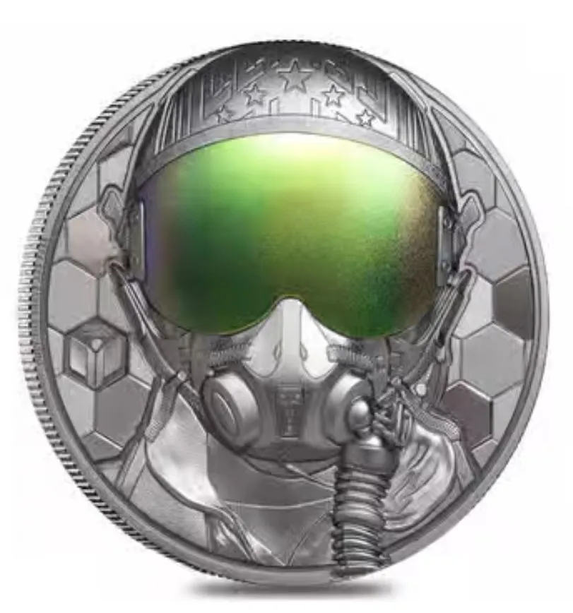 Product image for 2020 COOK ISLANDS $20; 3 OZ .999 SILVER FIGHTER PILOT; REAL HEROS; BLACK PROOF‼️
