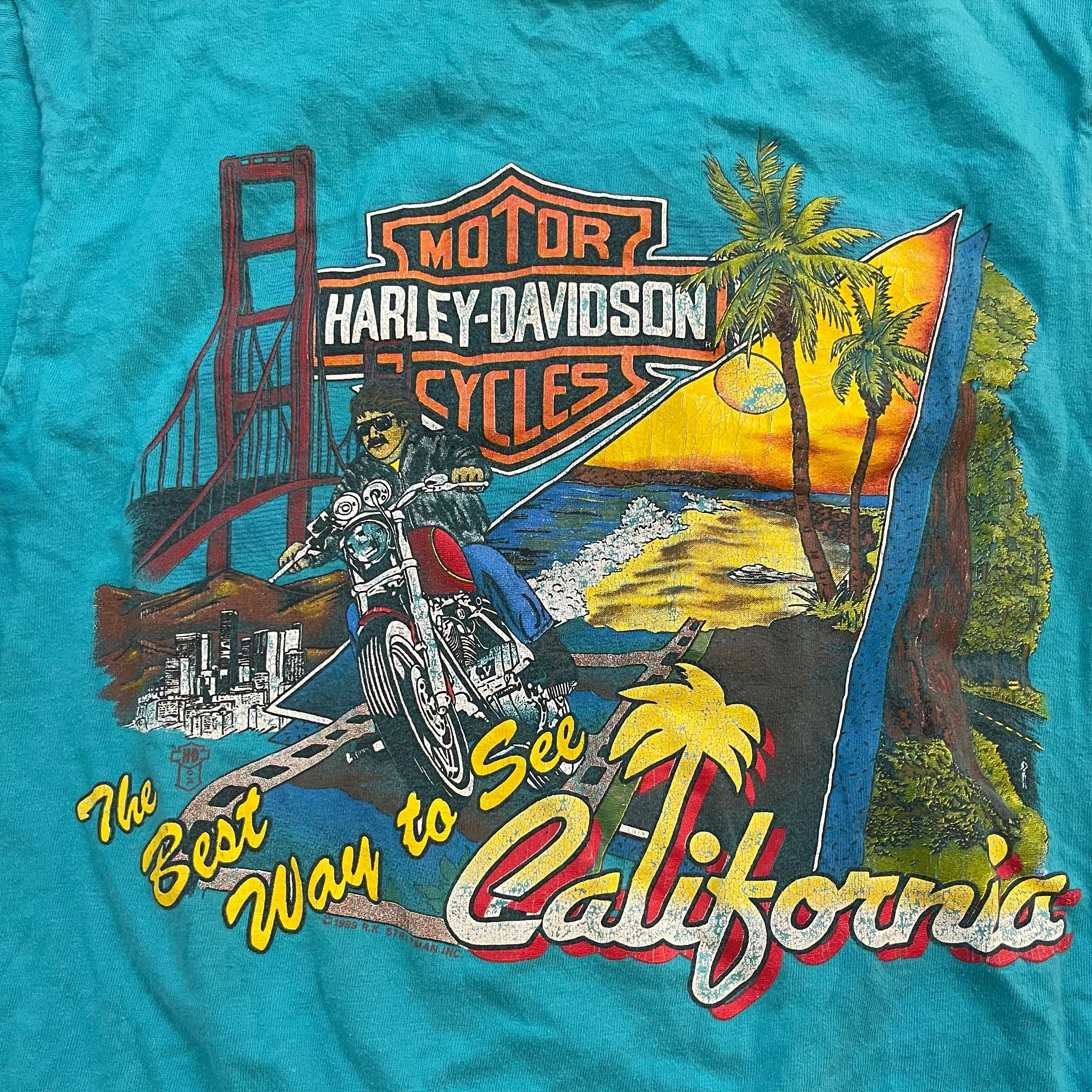Product image for 80s Harley Davidson California Coast Biker - Medium
