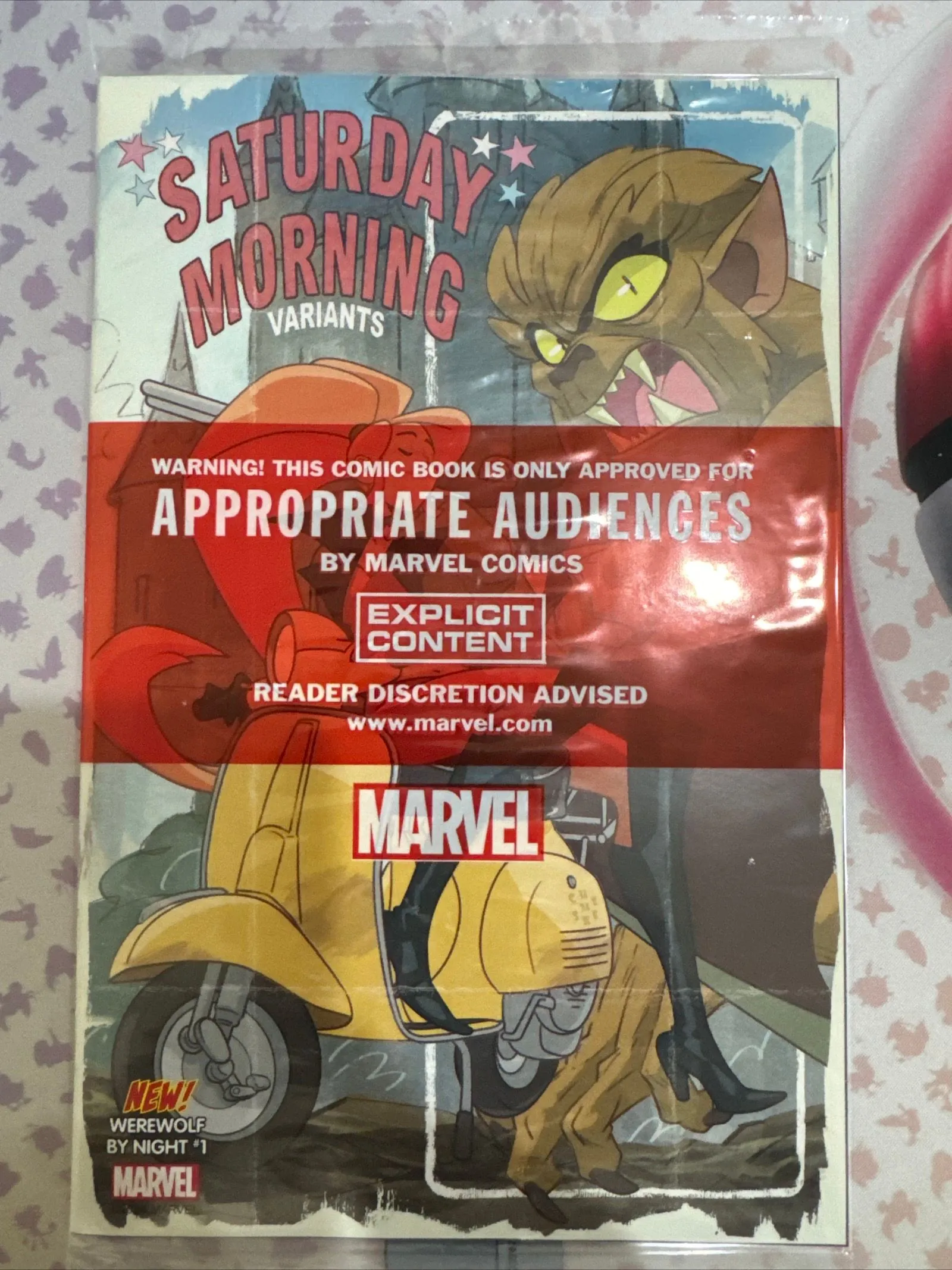 Product image for Werewolf by Night: Red Band #1B Polybag NM; Marvel | Saturday Morning Variant