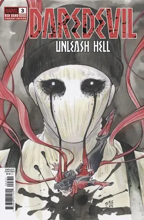 Product image for DAREDEVIL UNLEASH HELL #3 RED BAND POLYBAGGED MOMOKO