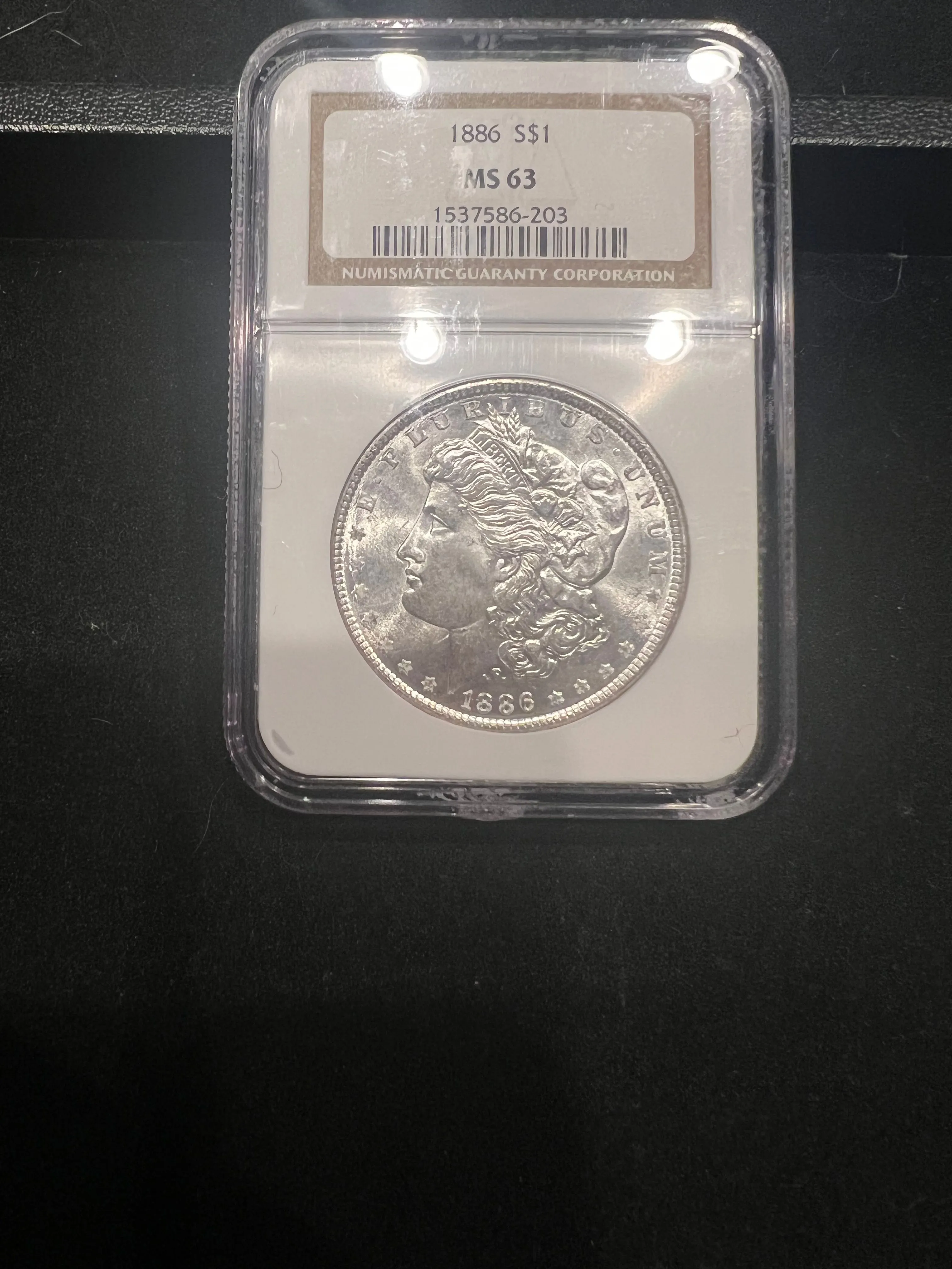 Product image for 1886 MS63 Morgan Blast White