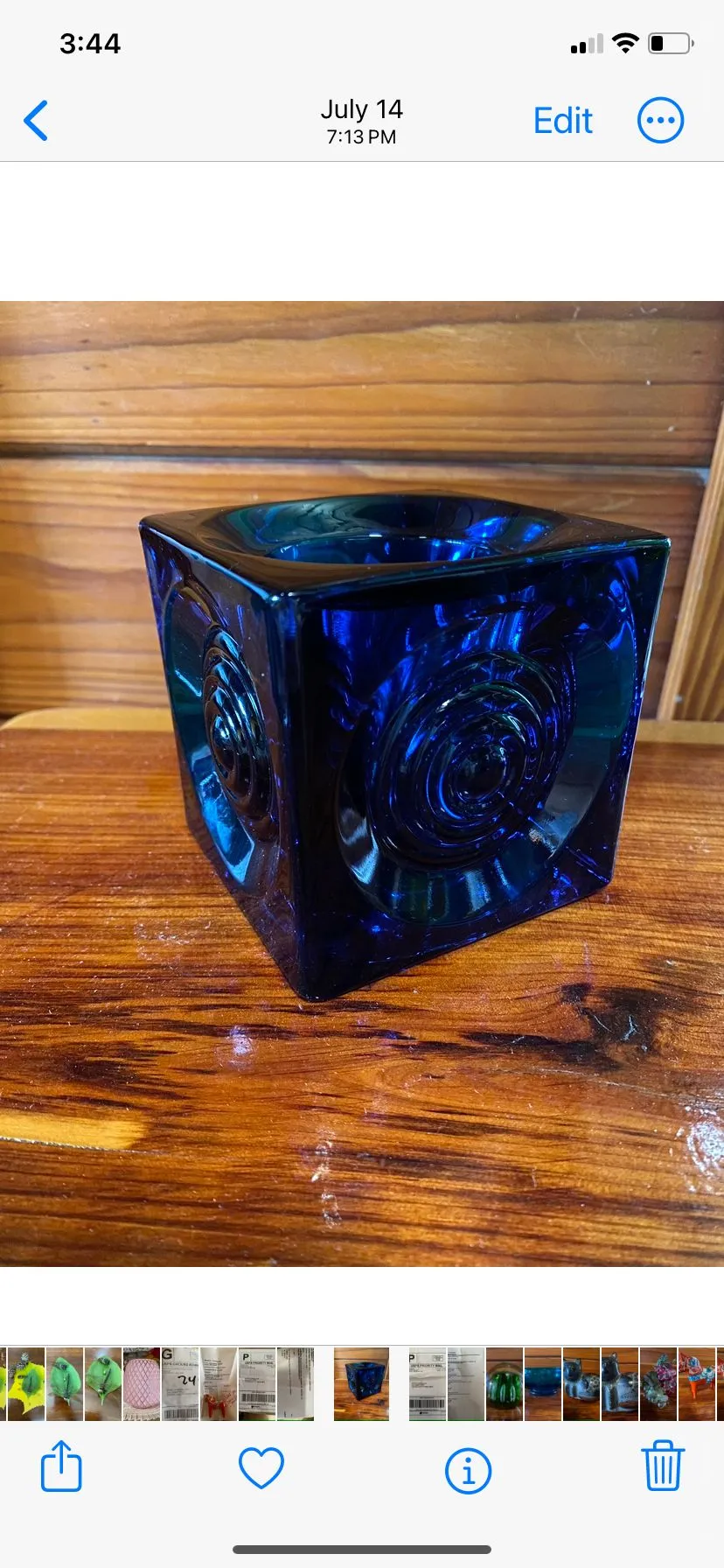 Product image for Viking Bullseye Blue Candle Holder